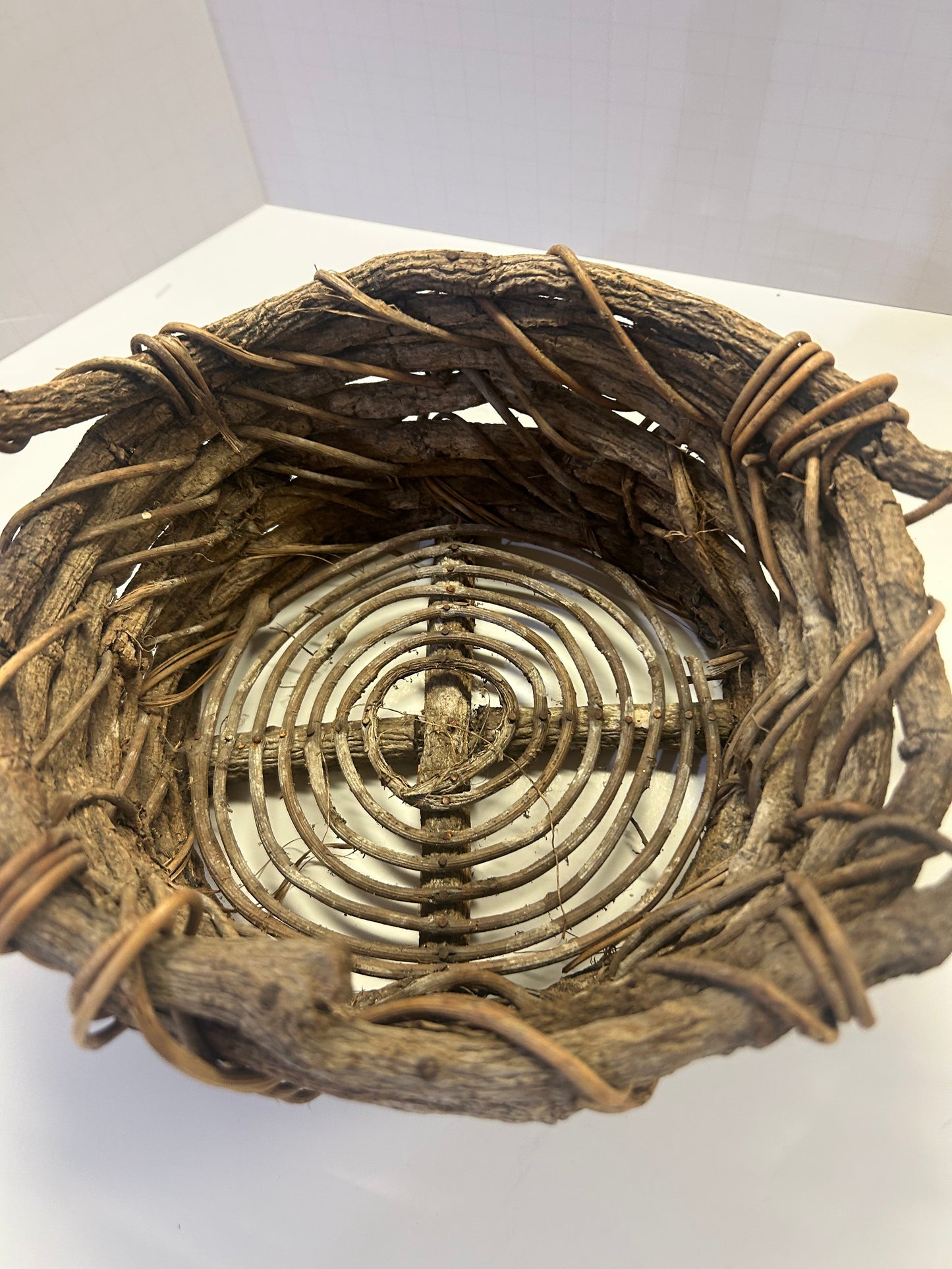 Handcrafted Wood Basket Home Decor