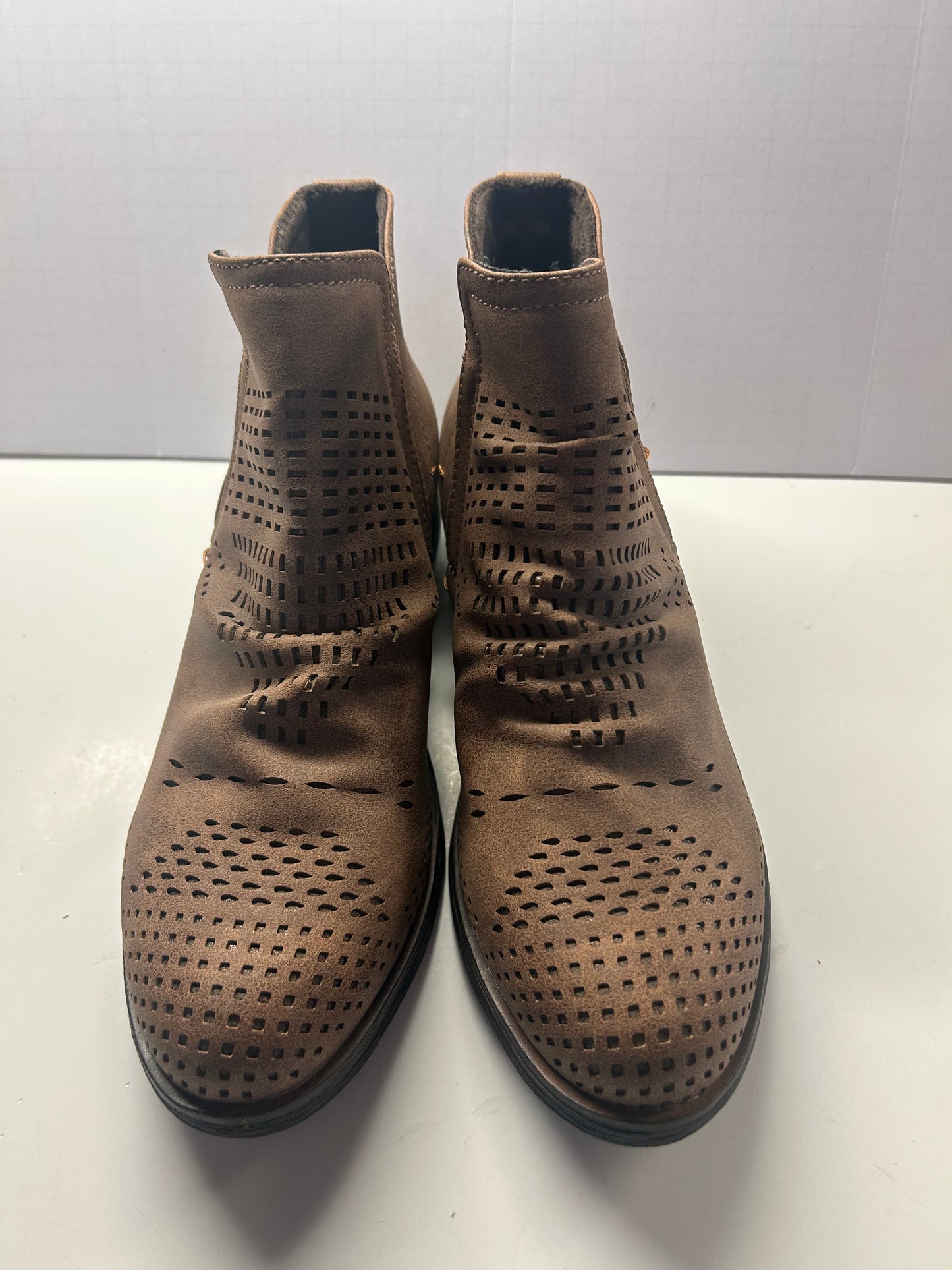 Blowfish Brown Vegan Leather Women Ankle Boots size (9 1/2) New