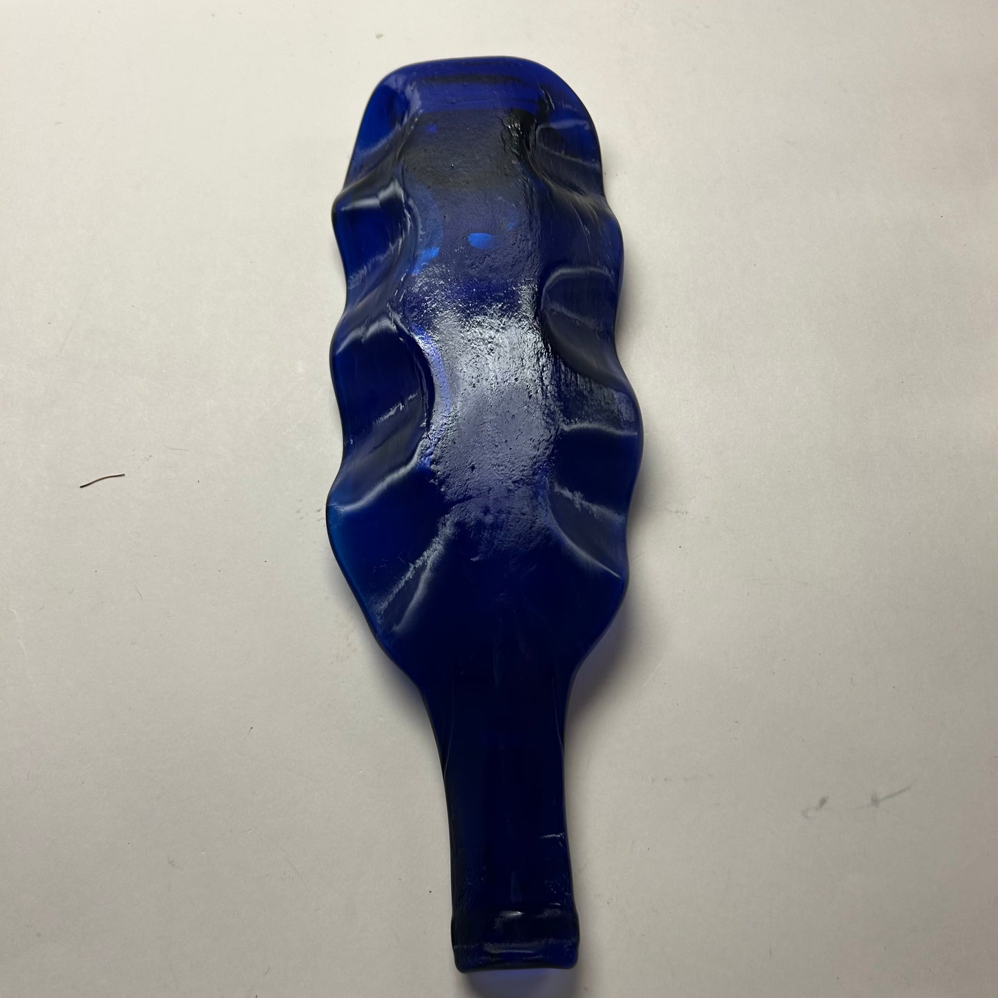 Cobalt Blue Glass bottle shape, Utensil Rest