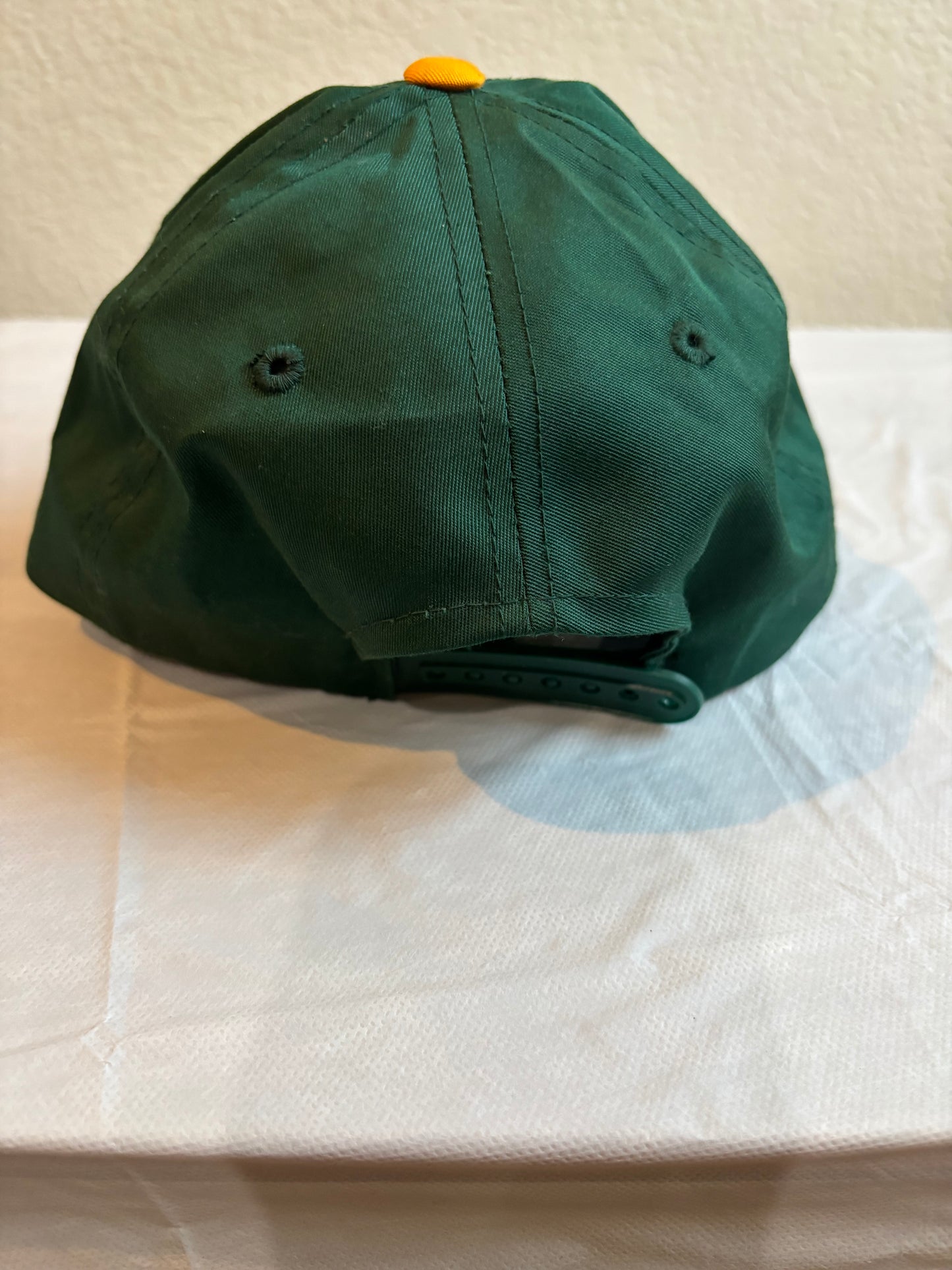 Oakland A’s baseball Green and Yellow (A’s) adjustable snap hat