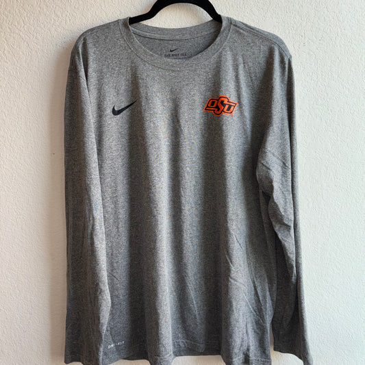 The Nike Tee Oklahoma State University (OSU) orange logo long sleeve shirt