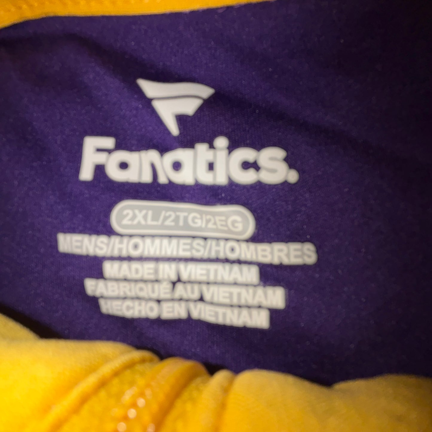 Fanatics Mens Minnesota Vikings 1/4 zip long sleeve shirt