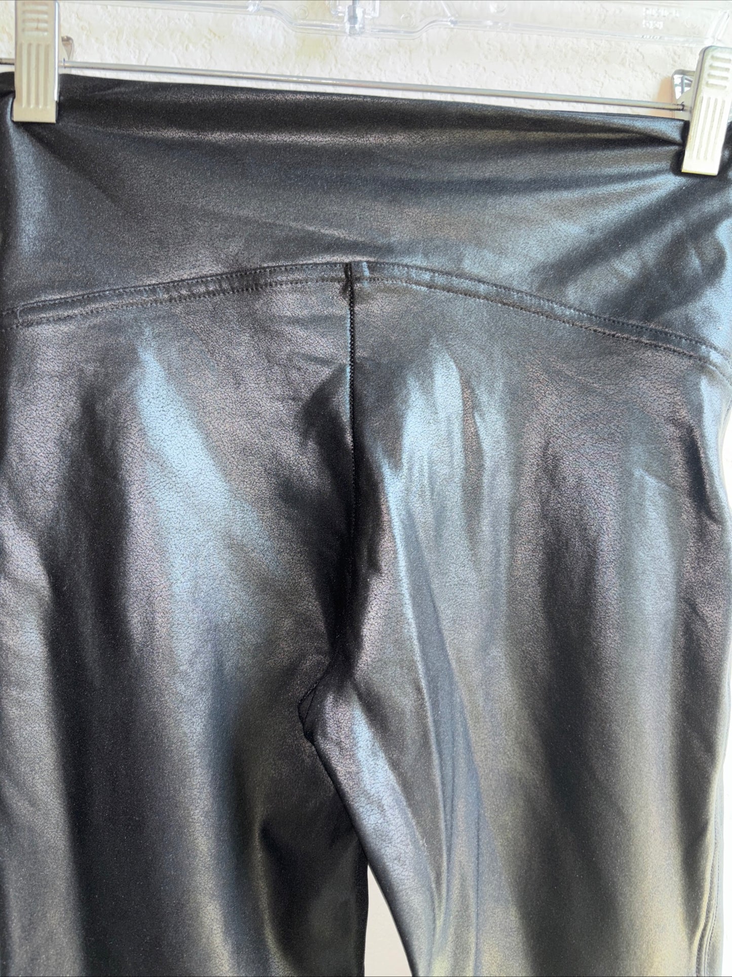 Spanx faux leather, black leggings, size medium women’s