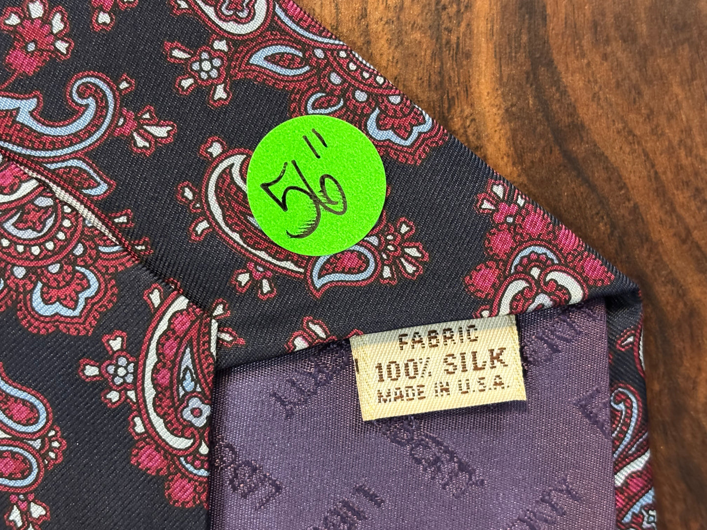 Liberty Black w/ Red & Blue Paisley Design Tie 100% Silk 56”