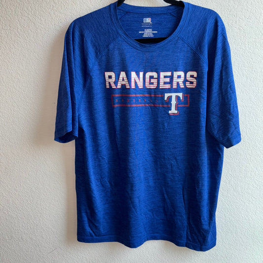 MBL Texas Rangers Blue Short Sleeve Shirt size XLARGE