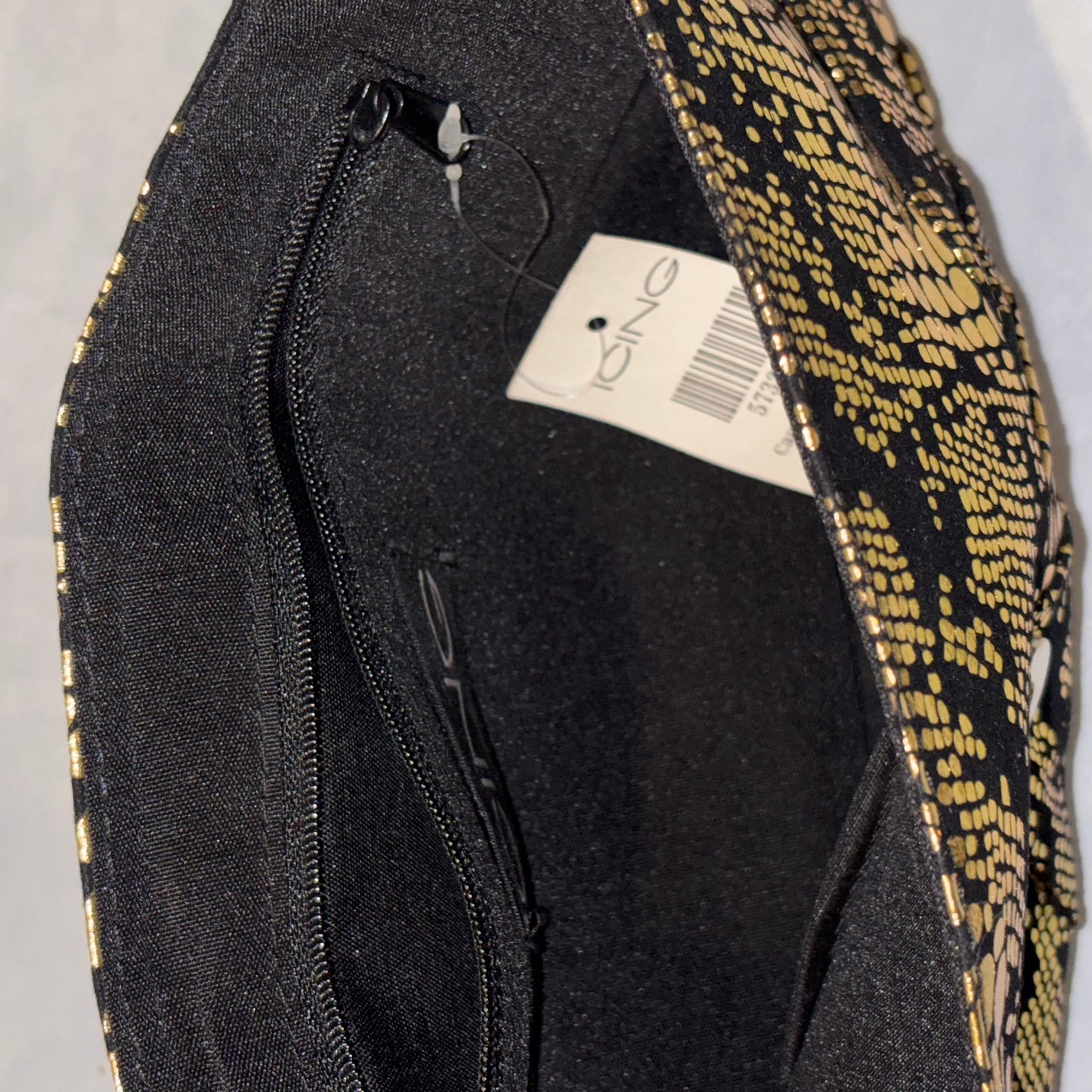 Gold and Black Clutch Bag