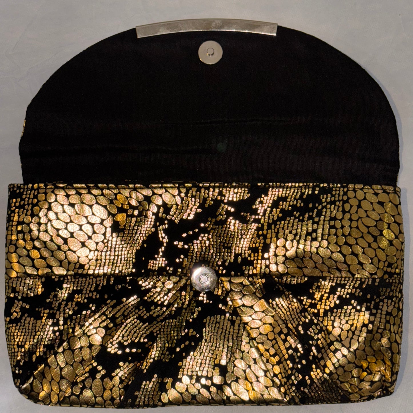 Gold and Black Clutch Bag