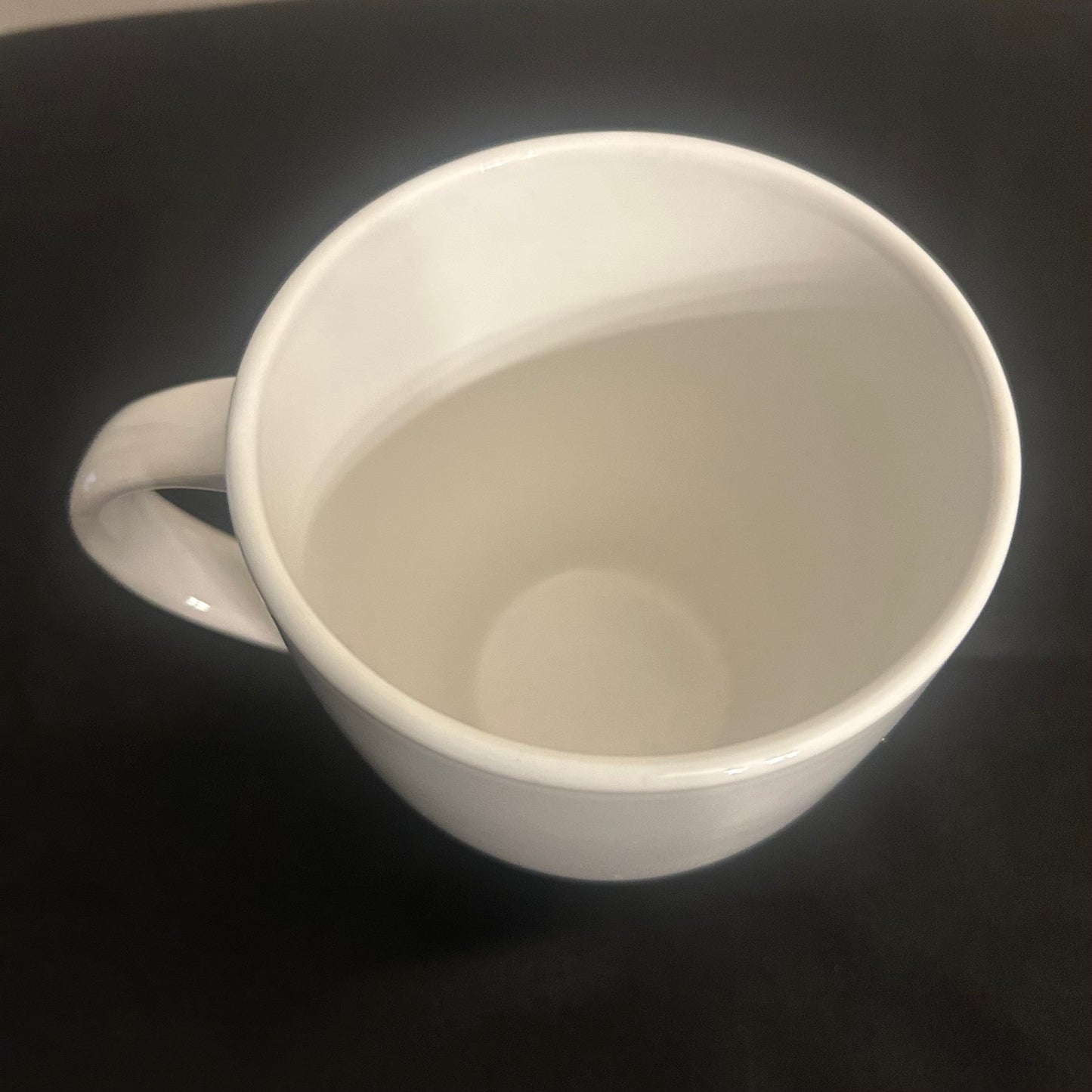 White Snowman face mug