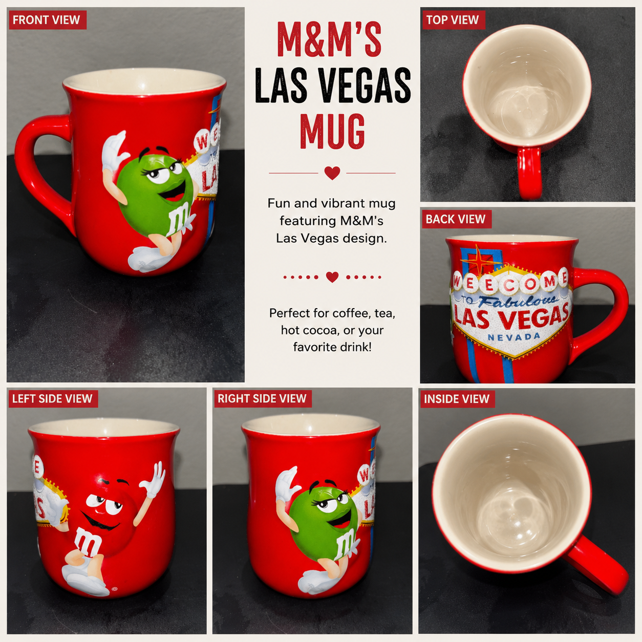 M&M Red Las Vegas Mug