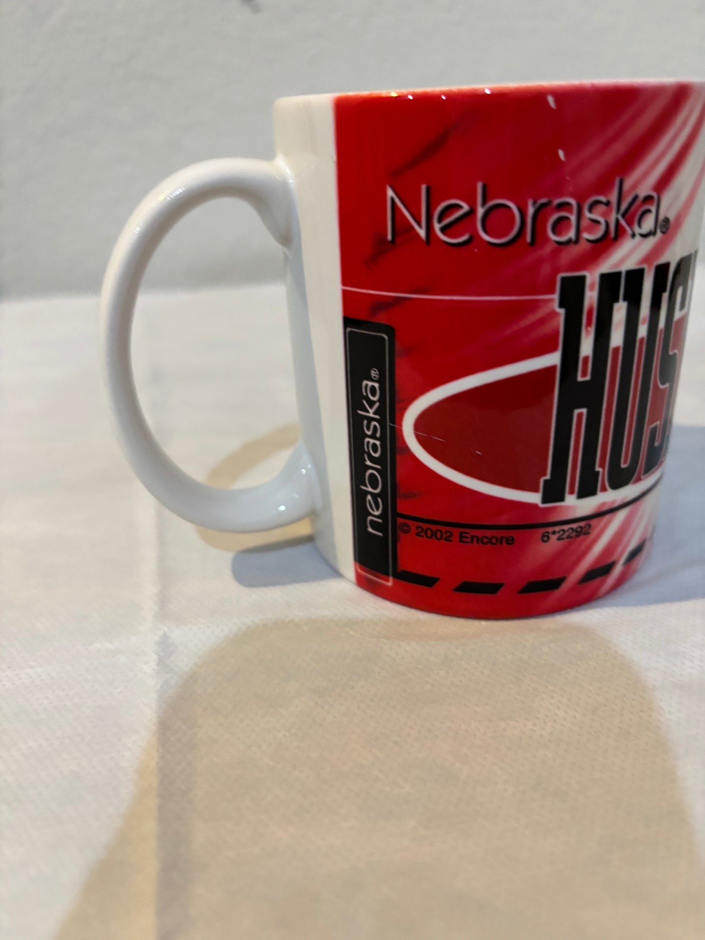 Nebraska Huskers Red & White Mug