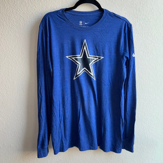 The Nike Tee NFL Dallas Cowboys Star Logo Large Blue Long Sleeve shirt