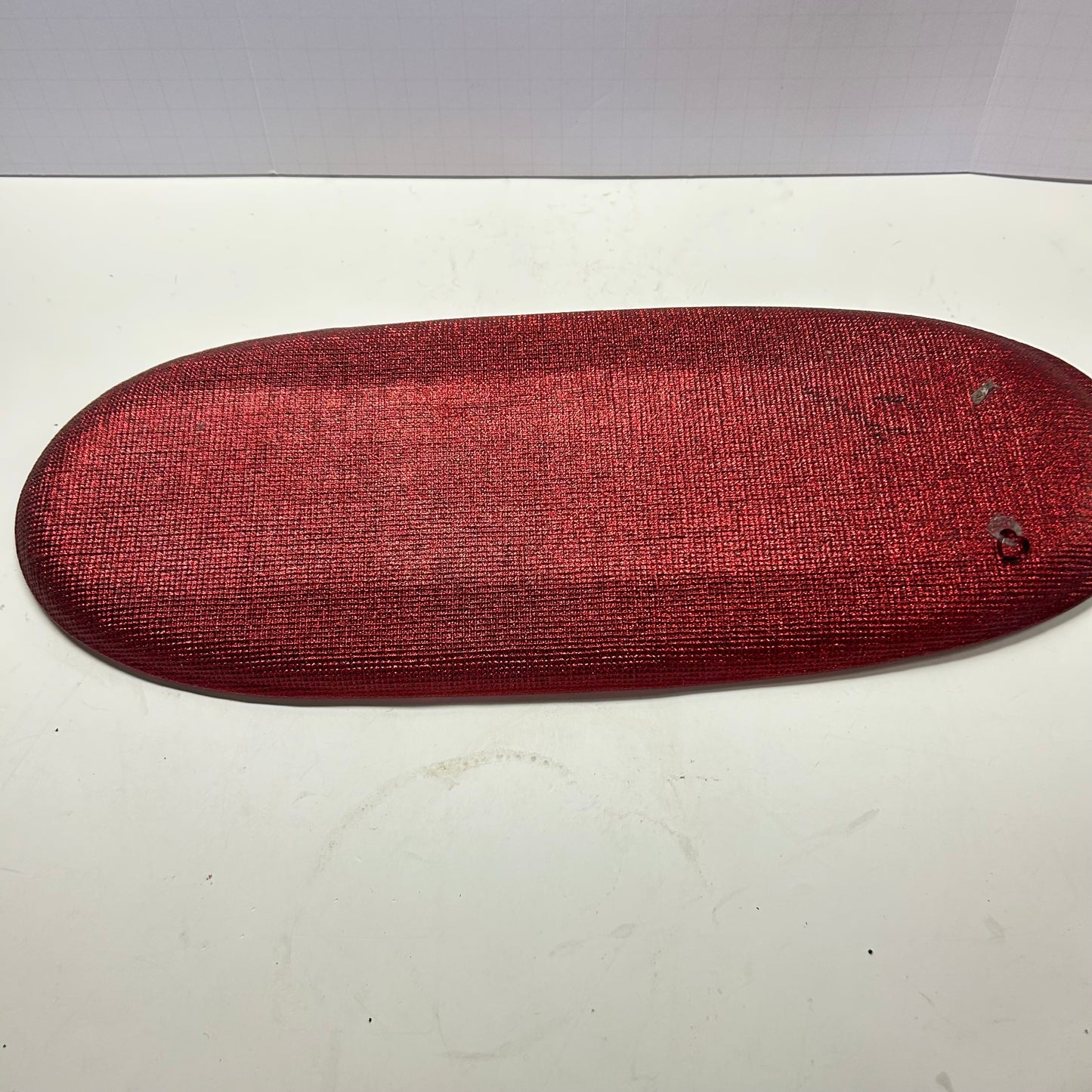 Large Crimson Red Glass Serving Tray