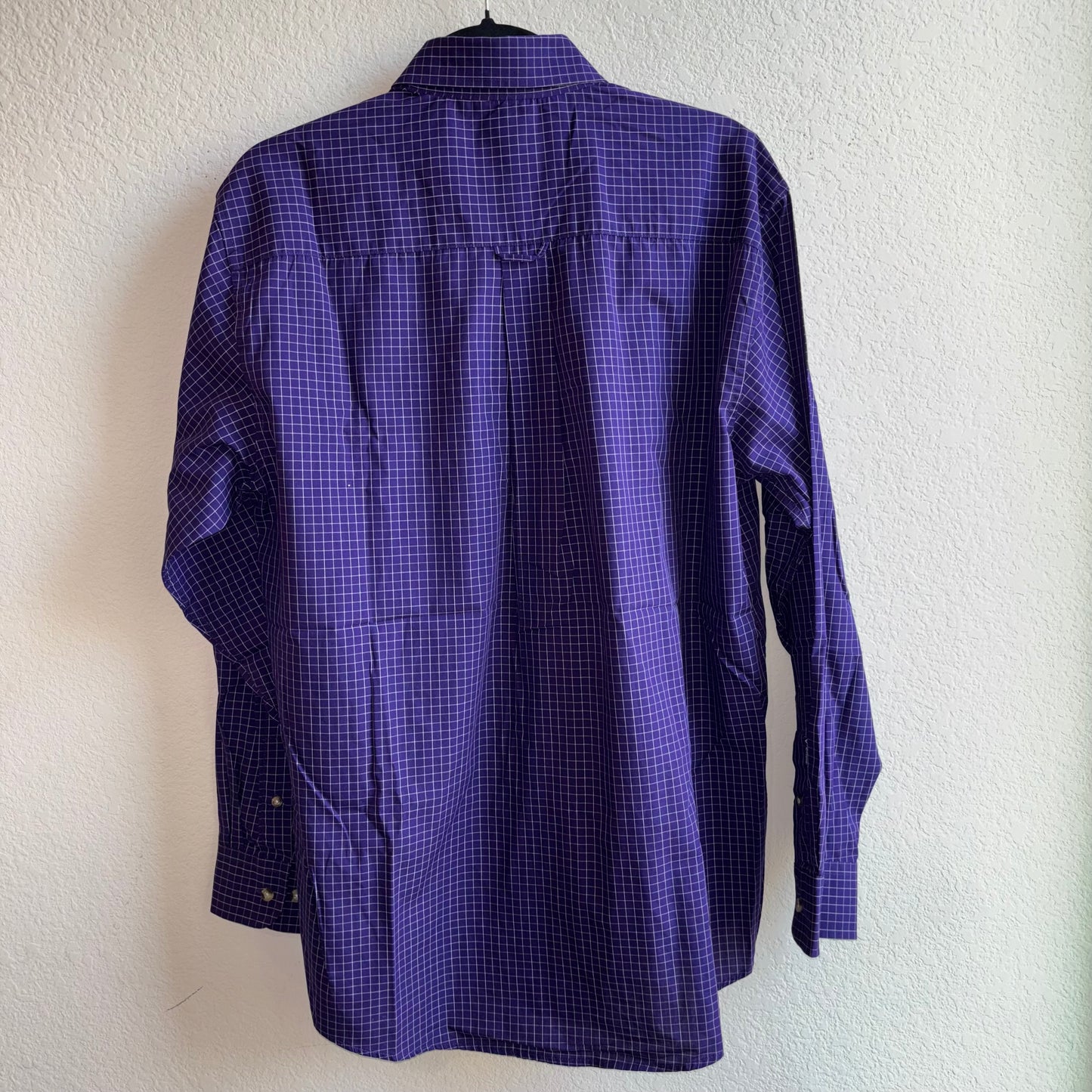 TCU Purple w/ Thin White Lines Long Sleeve Polo