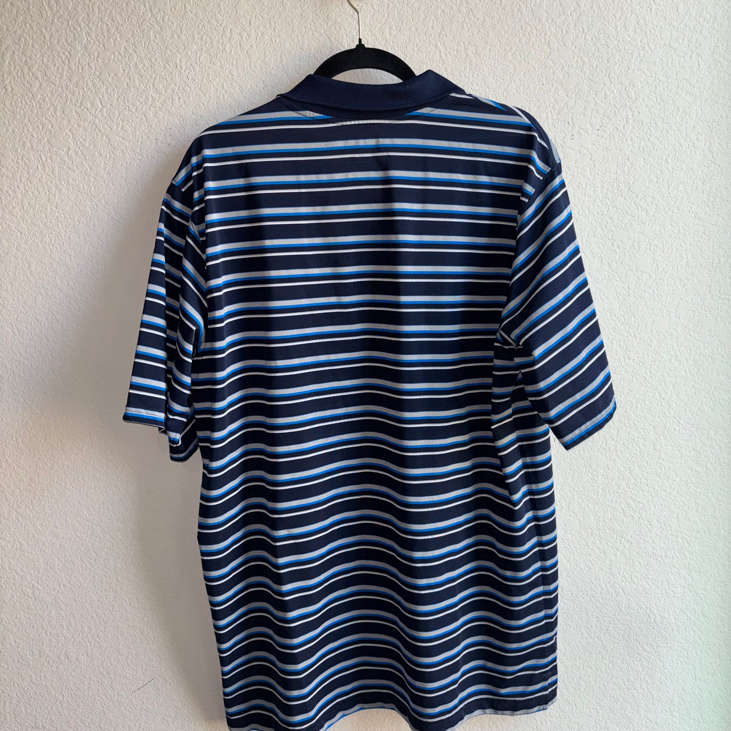 Authentic Dallas Cowboys Blue & White Stripe Men’s XL Polo Shirt