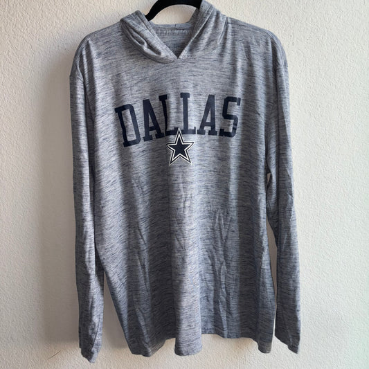 Authentic Dallas Cowboys Men’s Gray Hoodie Long Sleeve Shirt(XL)
