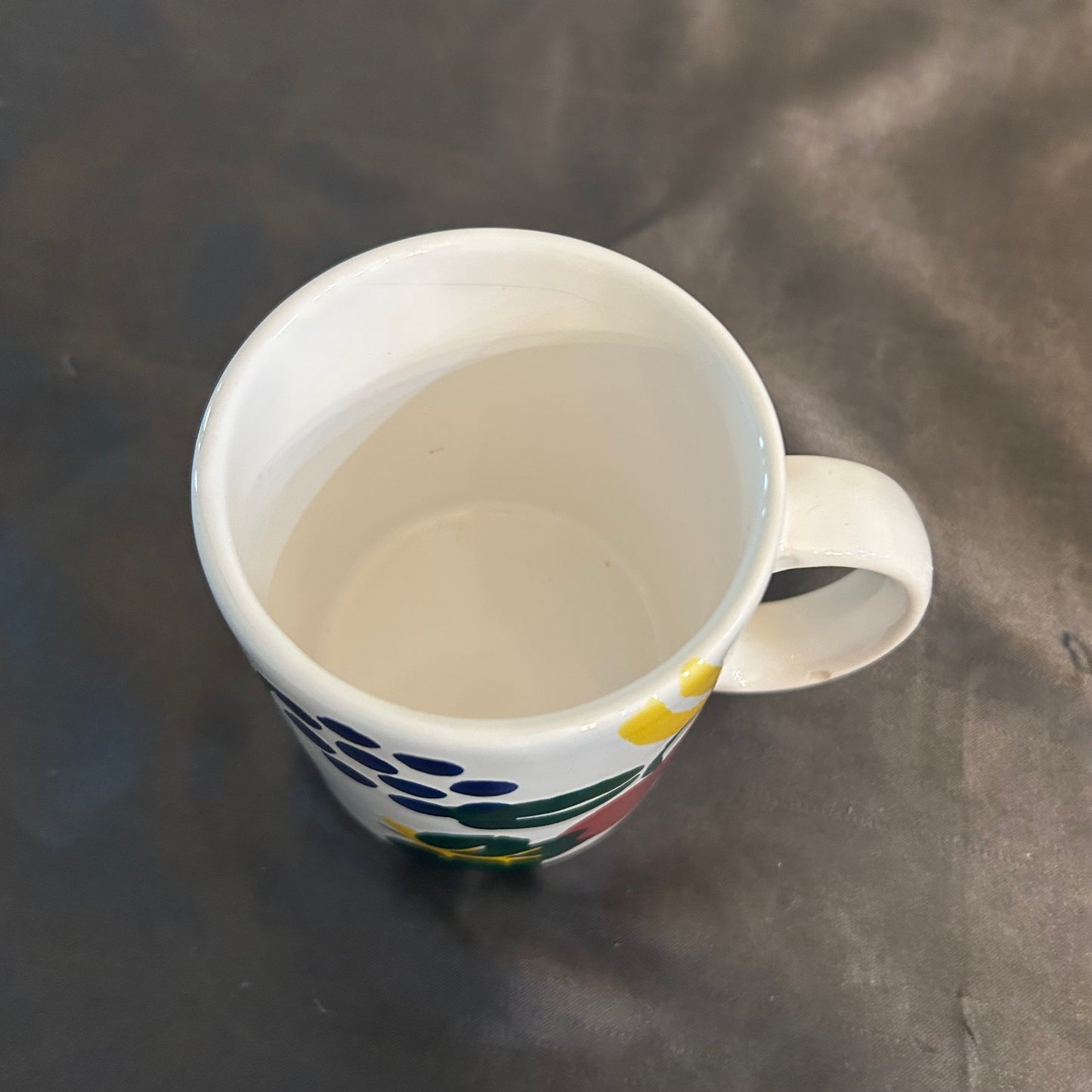 Mug White with Colorful Fruit Design 8oz