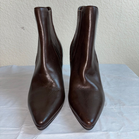 Cole Haan Nike Air Brown Leather Ankle Heel Boots women’s 8