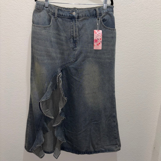 Jean Maxi skirt with ruffles women’s 1X new with tags by SHEIN