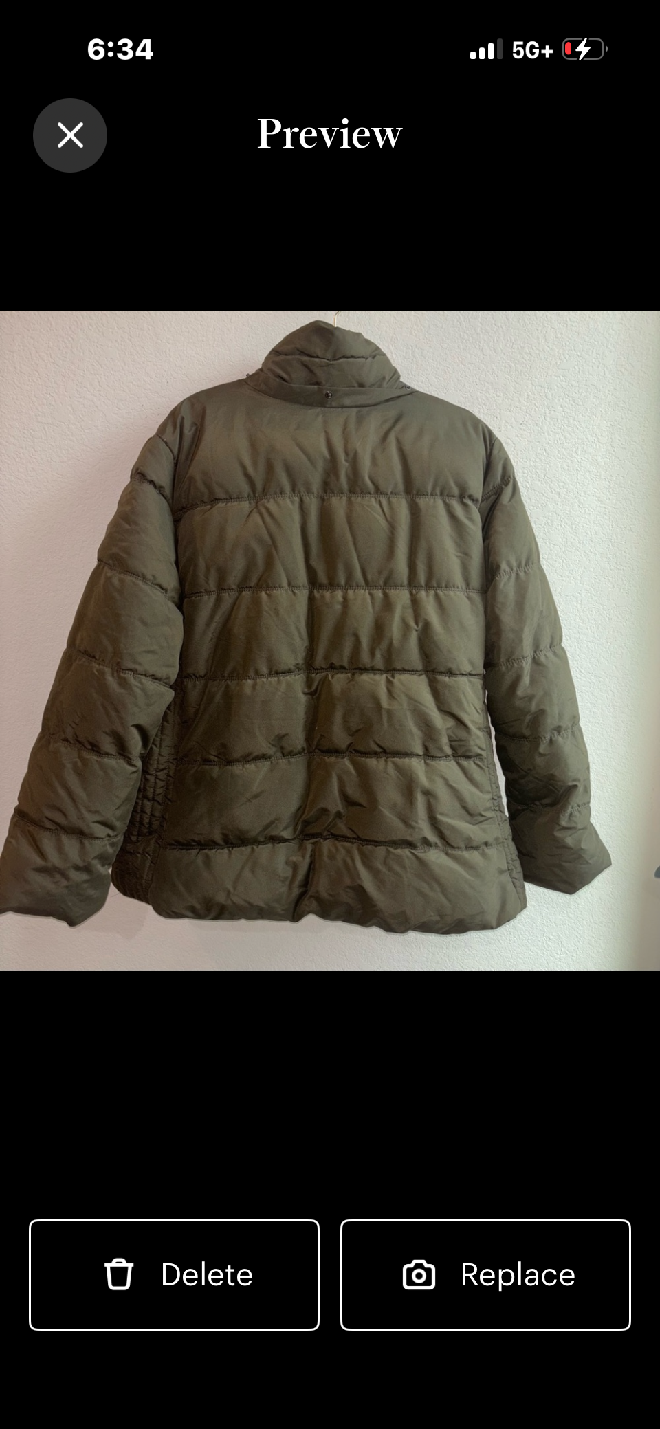 Olive Green Puffer Jacket size 2XL Old Navy