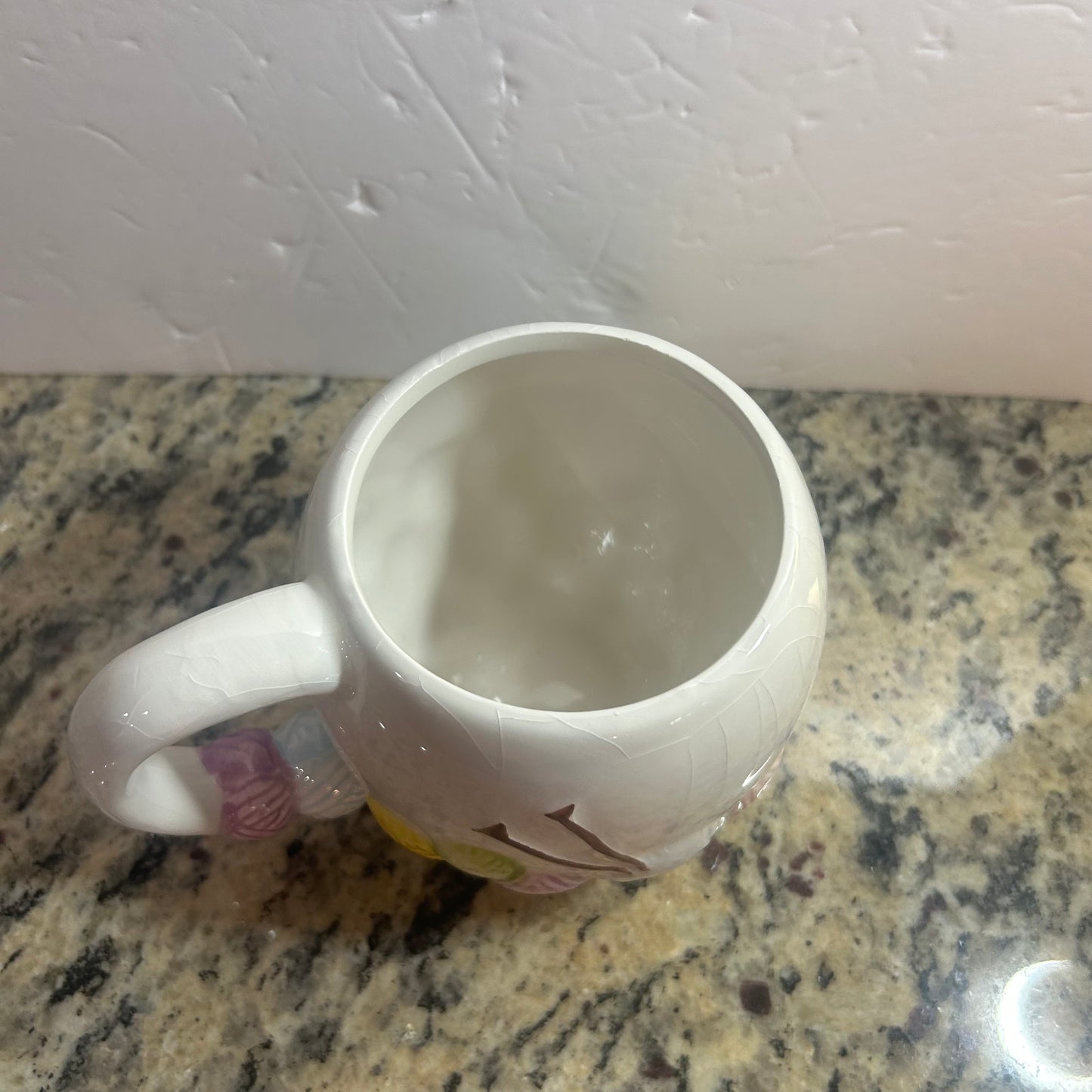 White Mug w/ Multi-Color Sewing Yarn and Needle Design 3D
