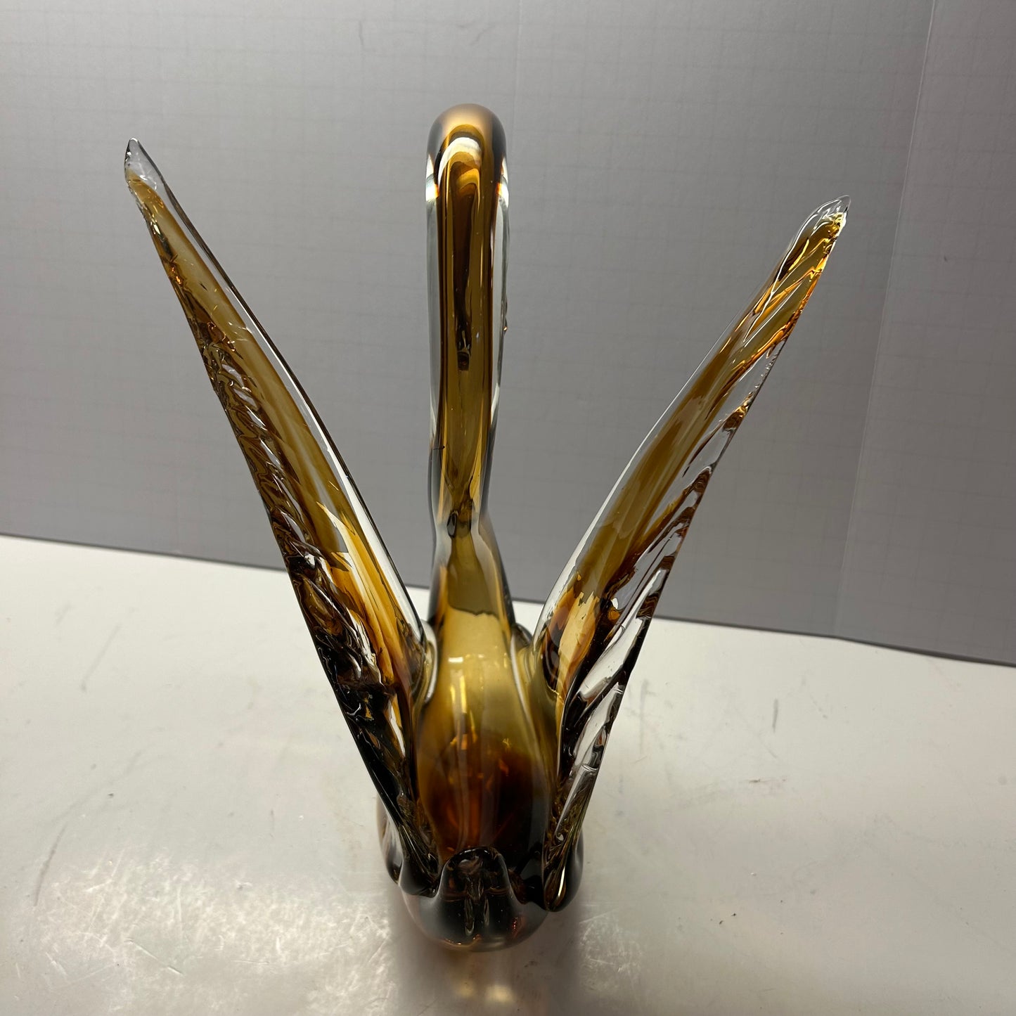 Glass Swan Sculpture Home Decor