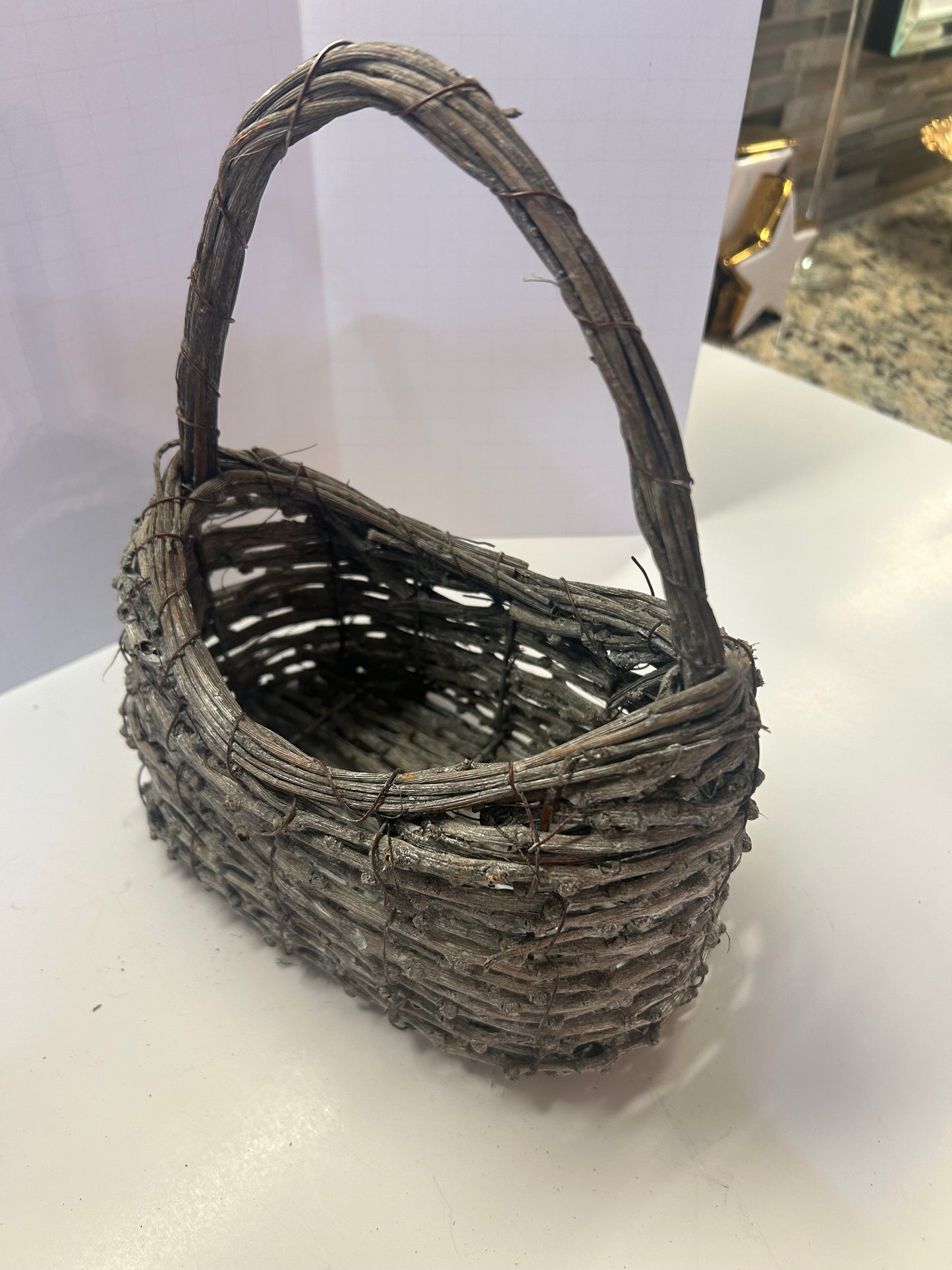 Rustic Wooden handcrafted Basket Home Decor