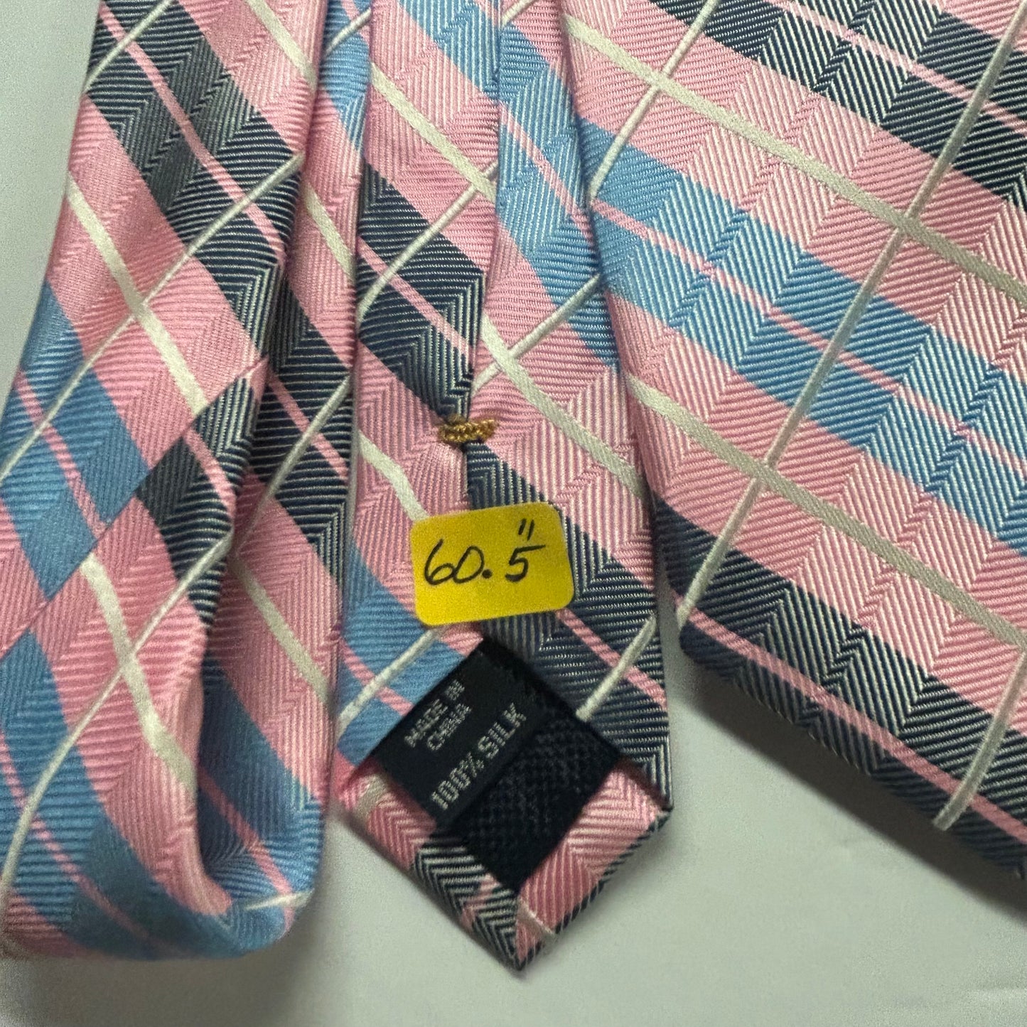 Nautica Pink Blue Black and Silver Men’s Tie