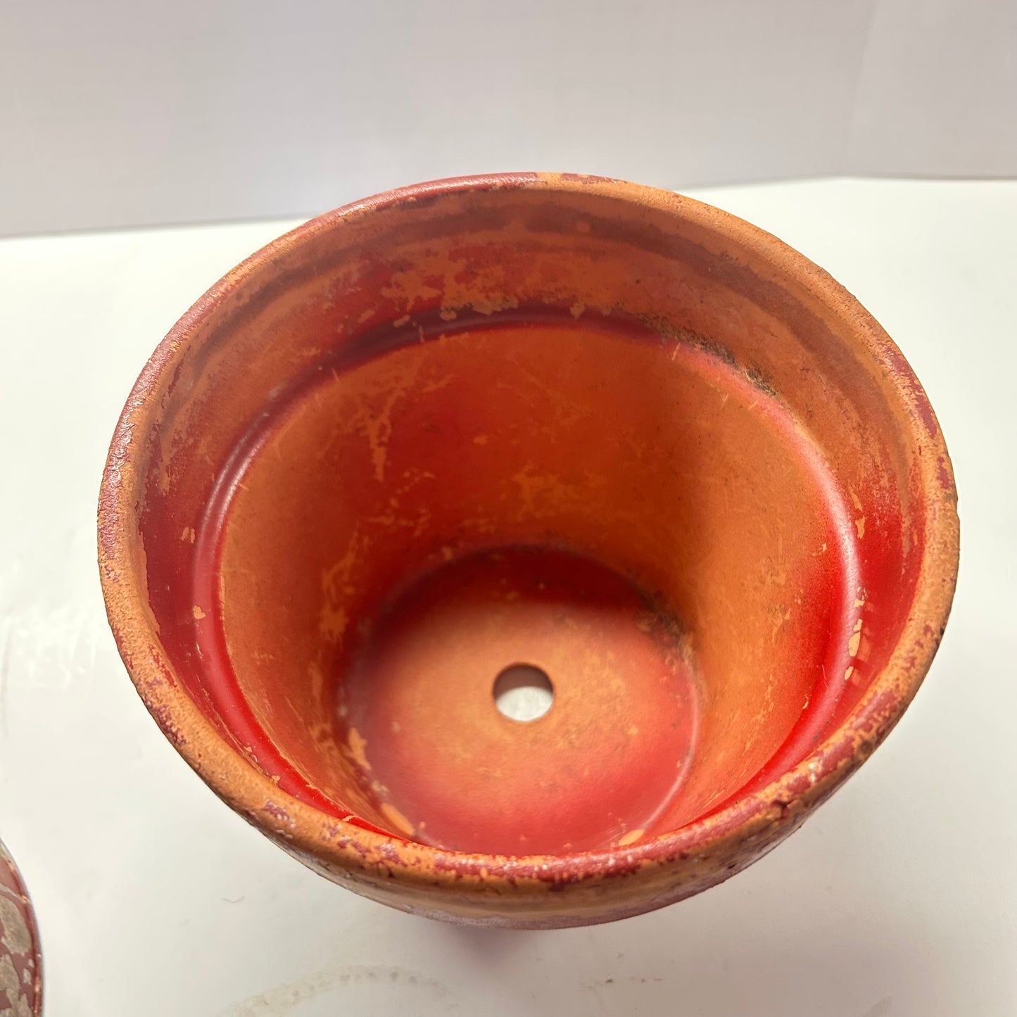 Red Distressed Terracotta Flower Planter