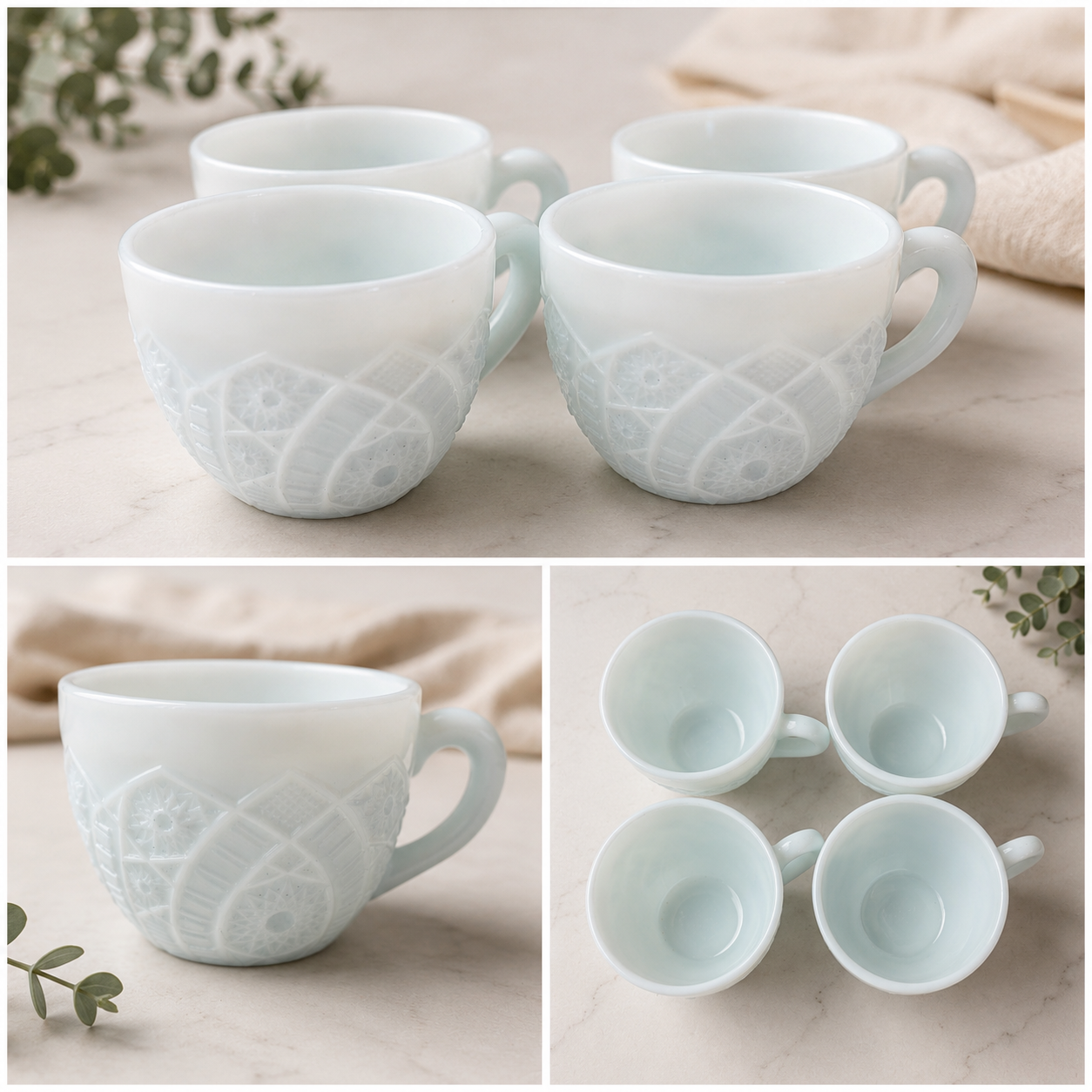 Fire King vintage tea/coffee cups set of 4