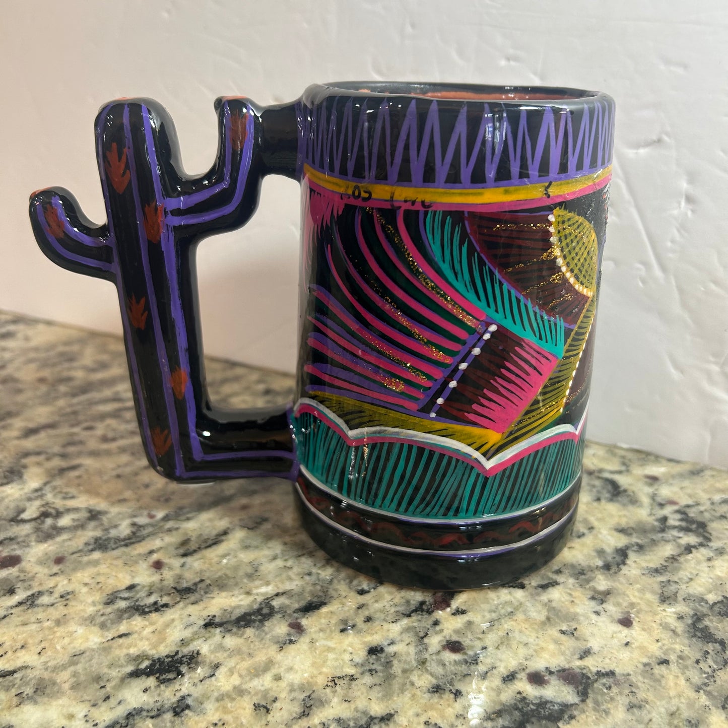 Peacock Multicolored Mug from Mexico