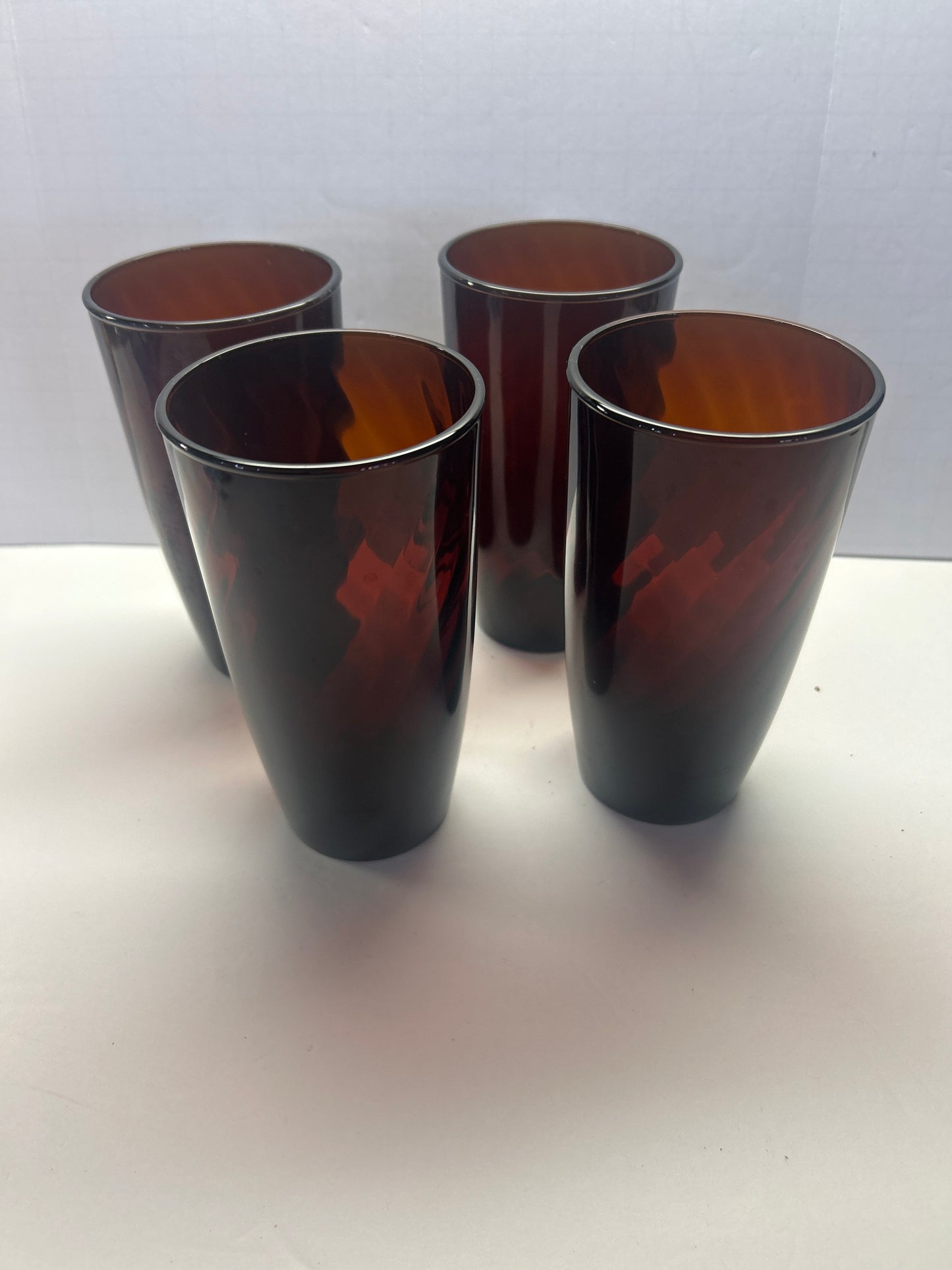 Murano Dark Amber Glasses (Set of 4)