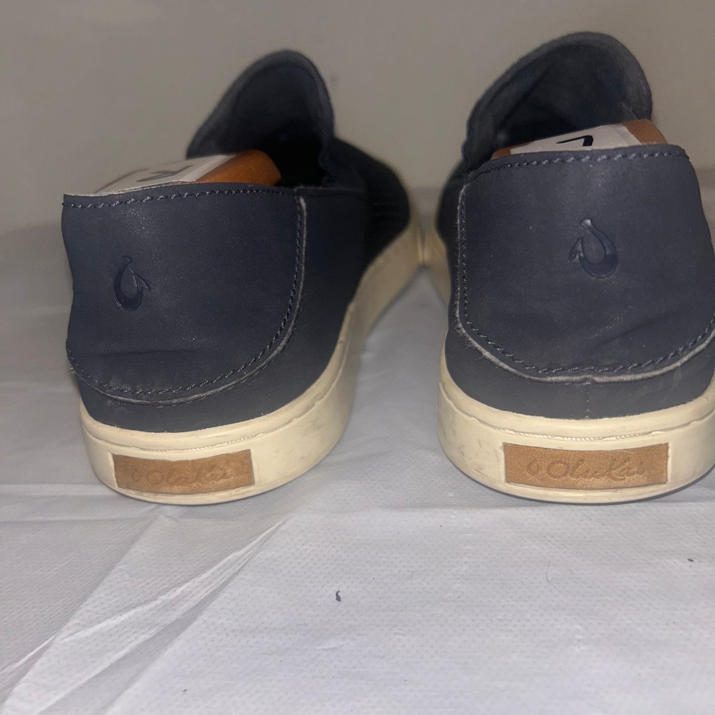 Olukai blue mesh loafers slip on size 8 