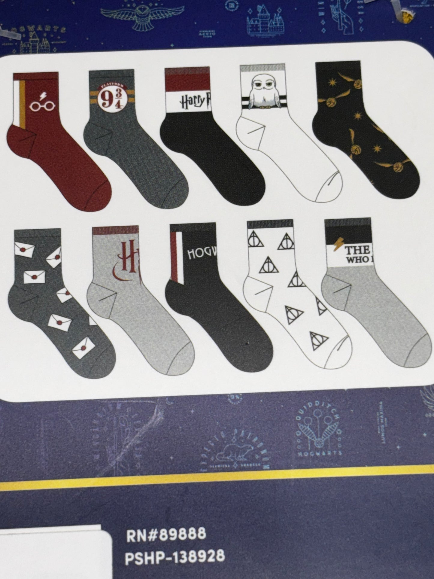 Harry Potter Socks Shoe Size 4-10