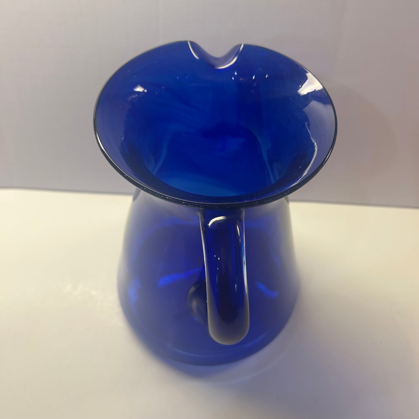 Cobalt Blue decorative Glass Pitcher