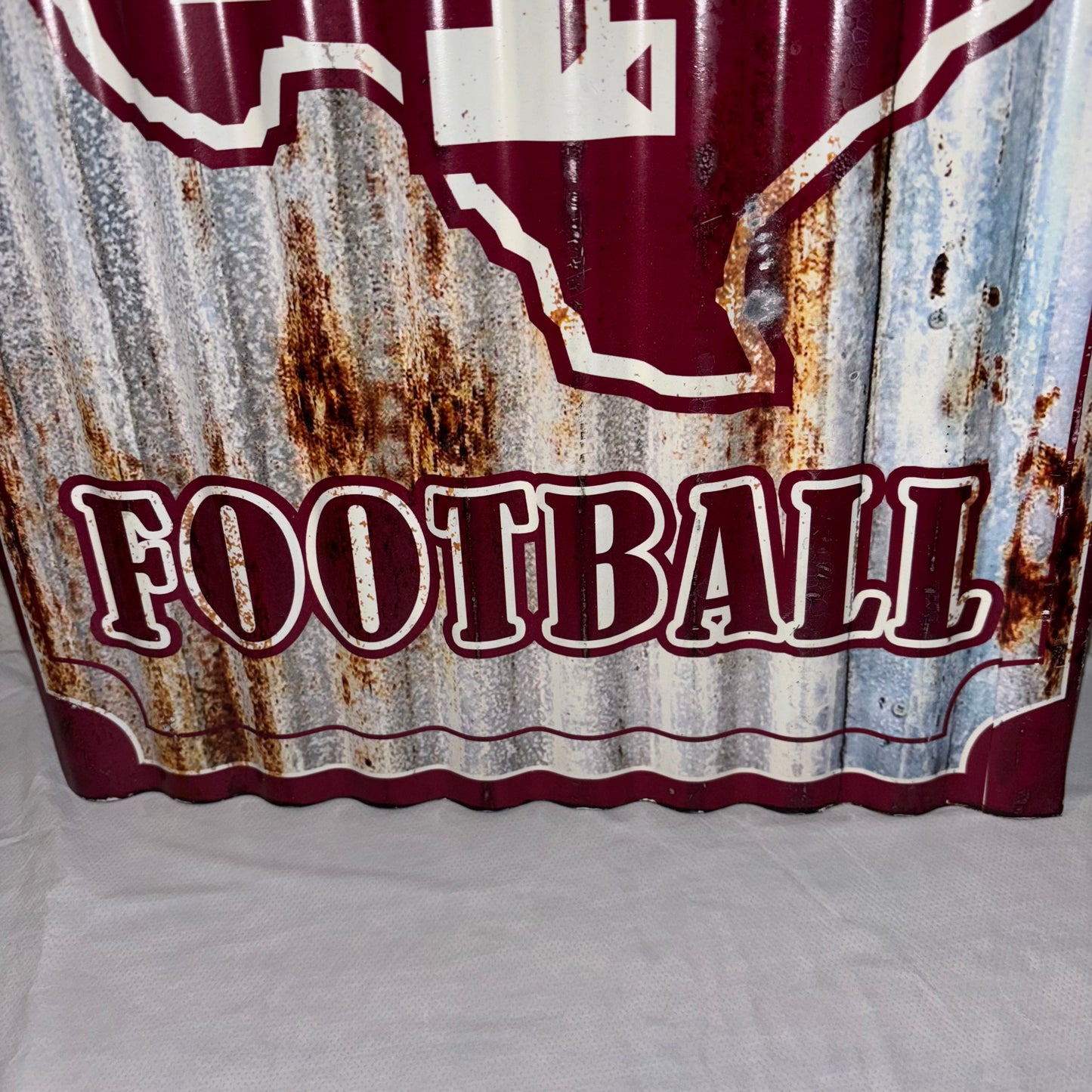 Texas A&M Rustic Football Wall Decor 12x21 inches