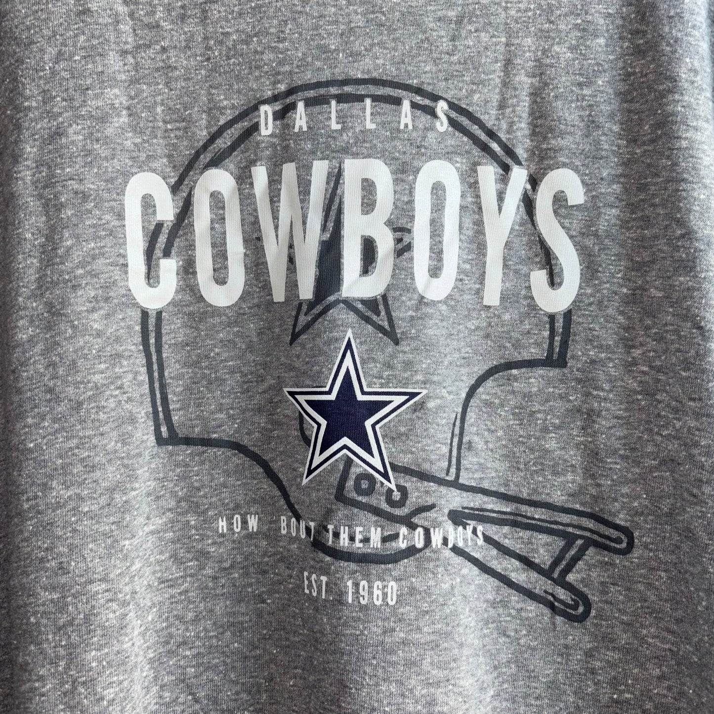 Authentic Dallas Cowboys XL Gray Short Sleeve T Shirt NWT
