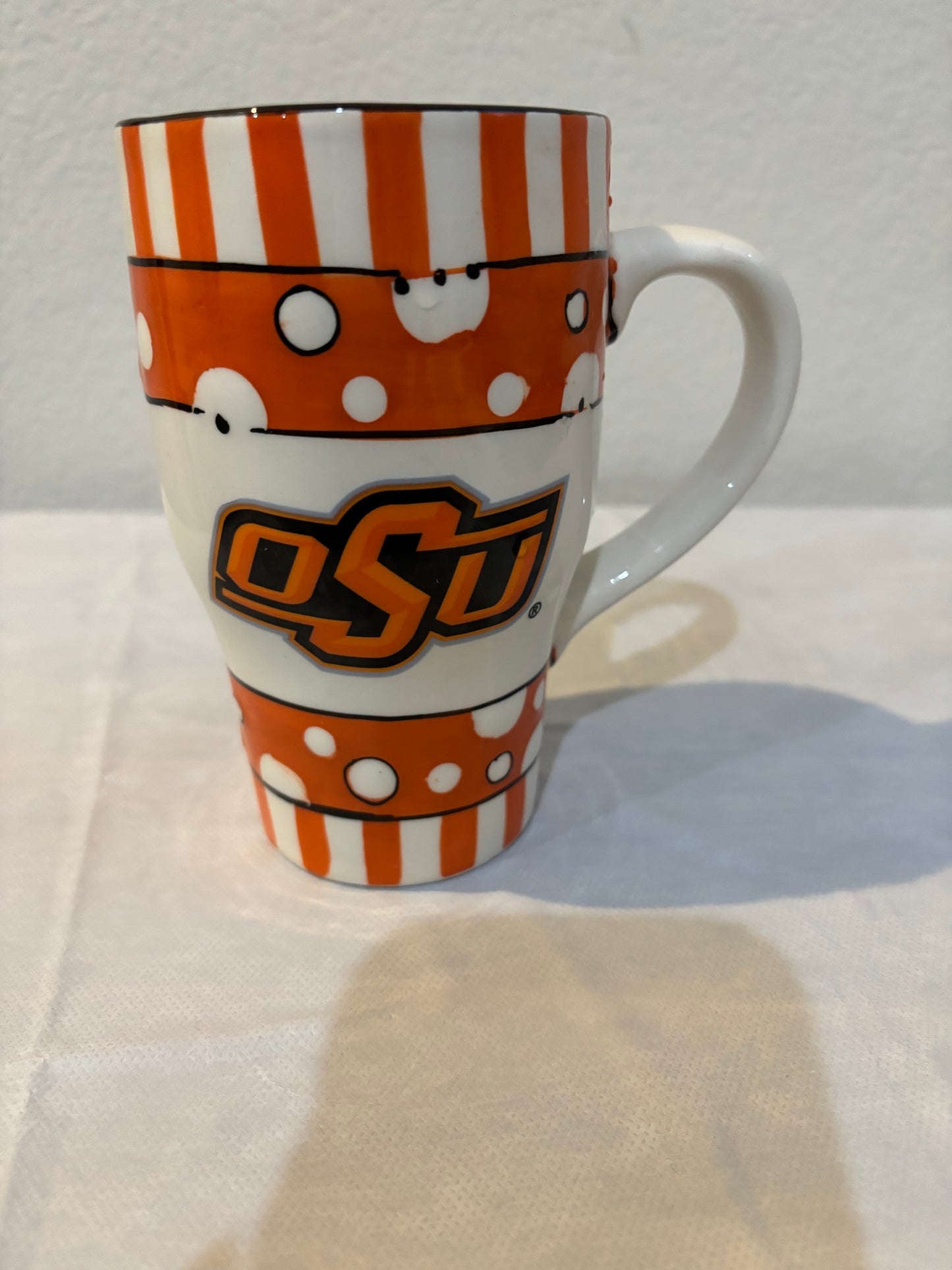 Oklahoma State University OSU Cowboys Orange & White Mug
