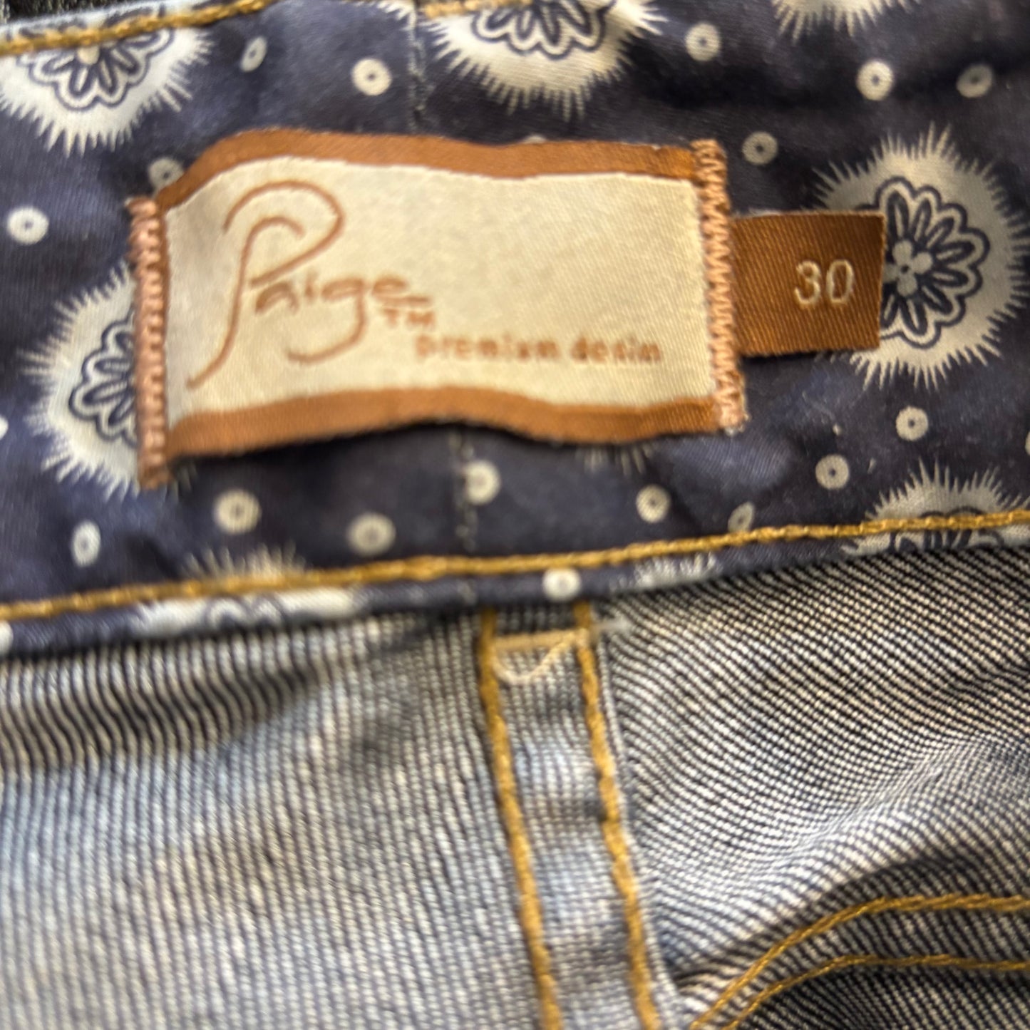 Paige women’s blue bootcut jeans, size 30