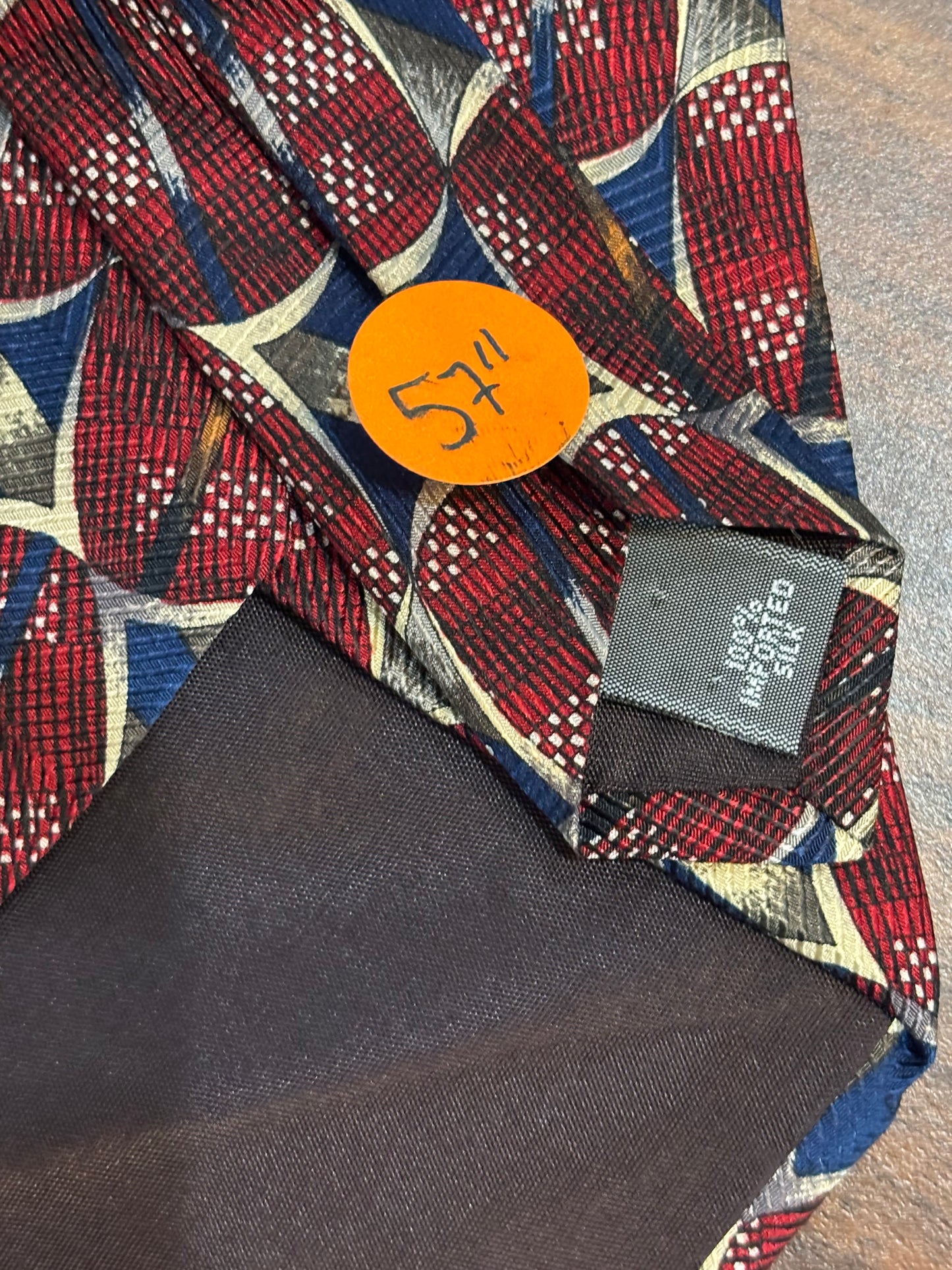 Zylos George Machado Red/Blue Tie 57” 100% Silk