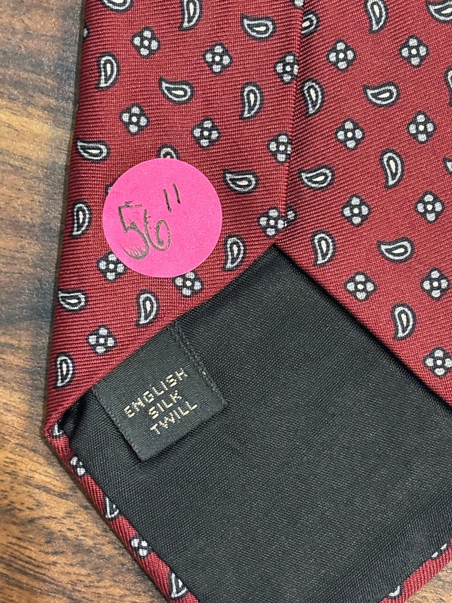 Neiman-Marcus Red Tie 100% Silk 56”