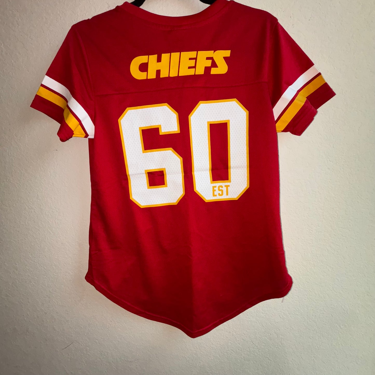 Women’s NFL Team Apparel Kansas City Chiefs Jersey #60 size medium