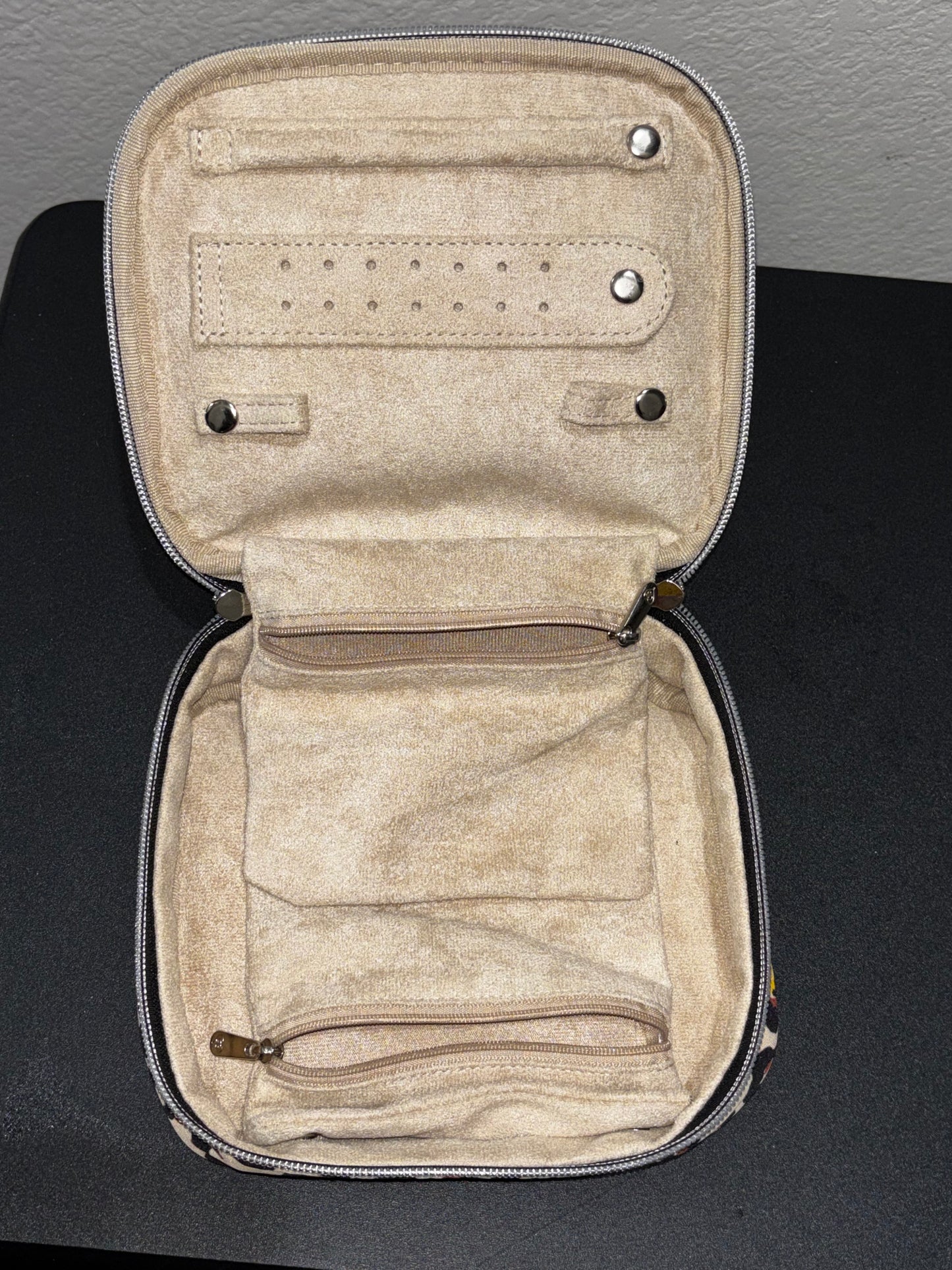 Brighton Leopard Floral Pattern Traveling Jewelry Case