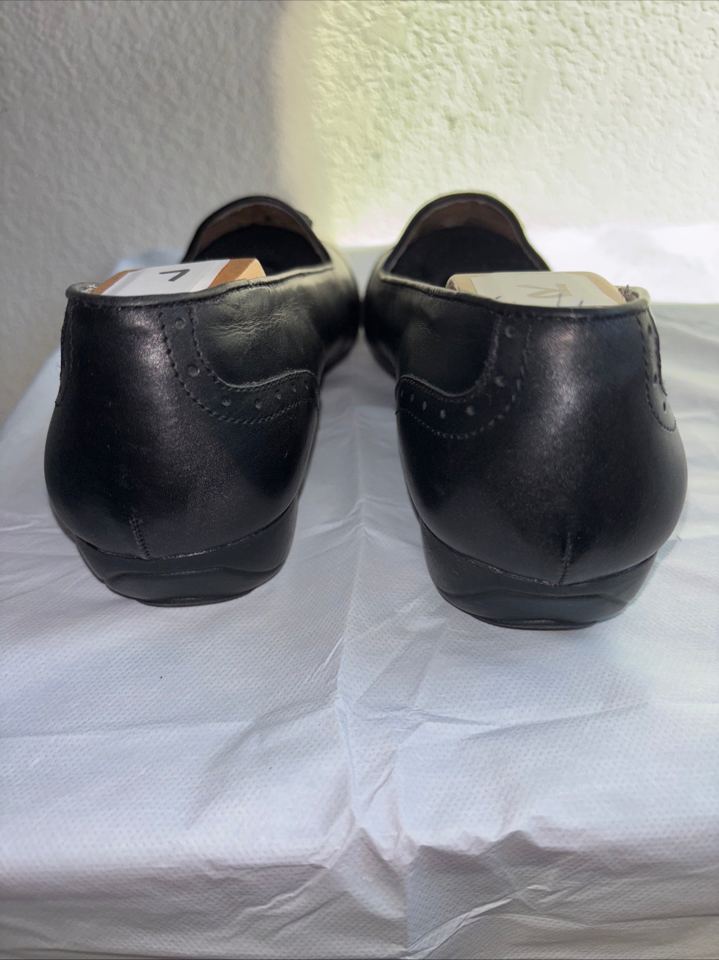 Kelly and Katie, black leather slip on loafer shoes women’s size 11 New