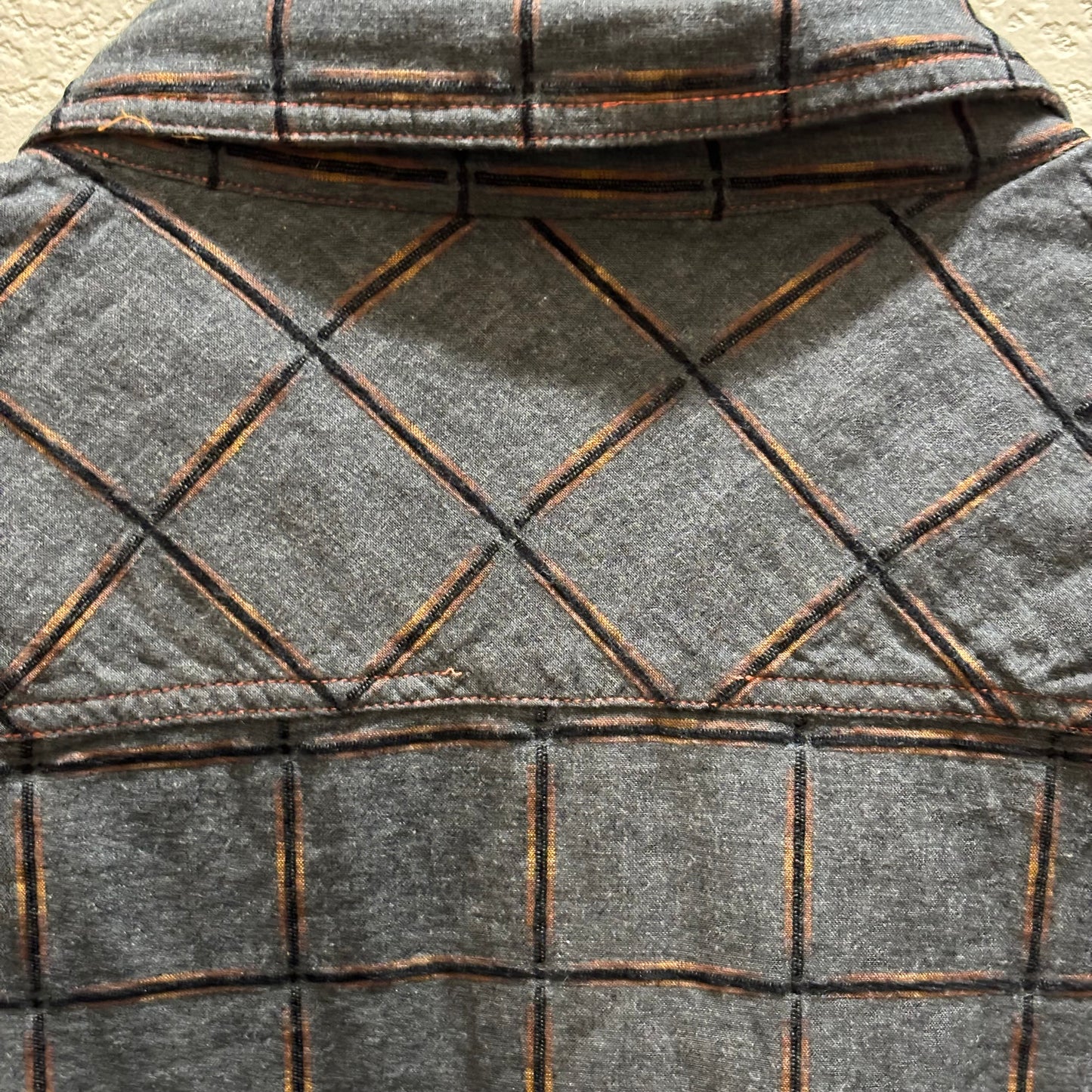 Carbon 2 cobalt, gray and rust plaid long sleeve button down shirt, men size 3XL NWT