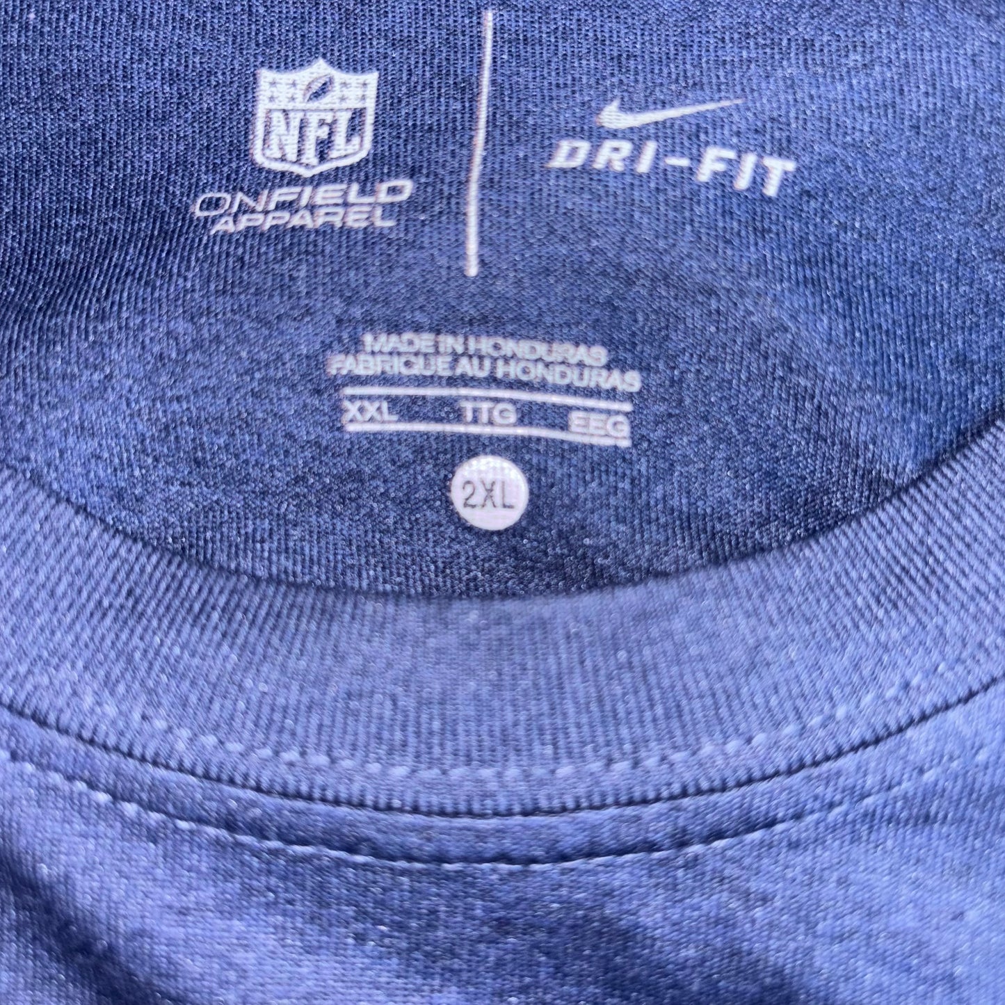 NFL Nike Dri-Fit Dallas Cowboys 2XL Blue Long Sleeve Shirt