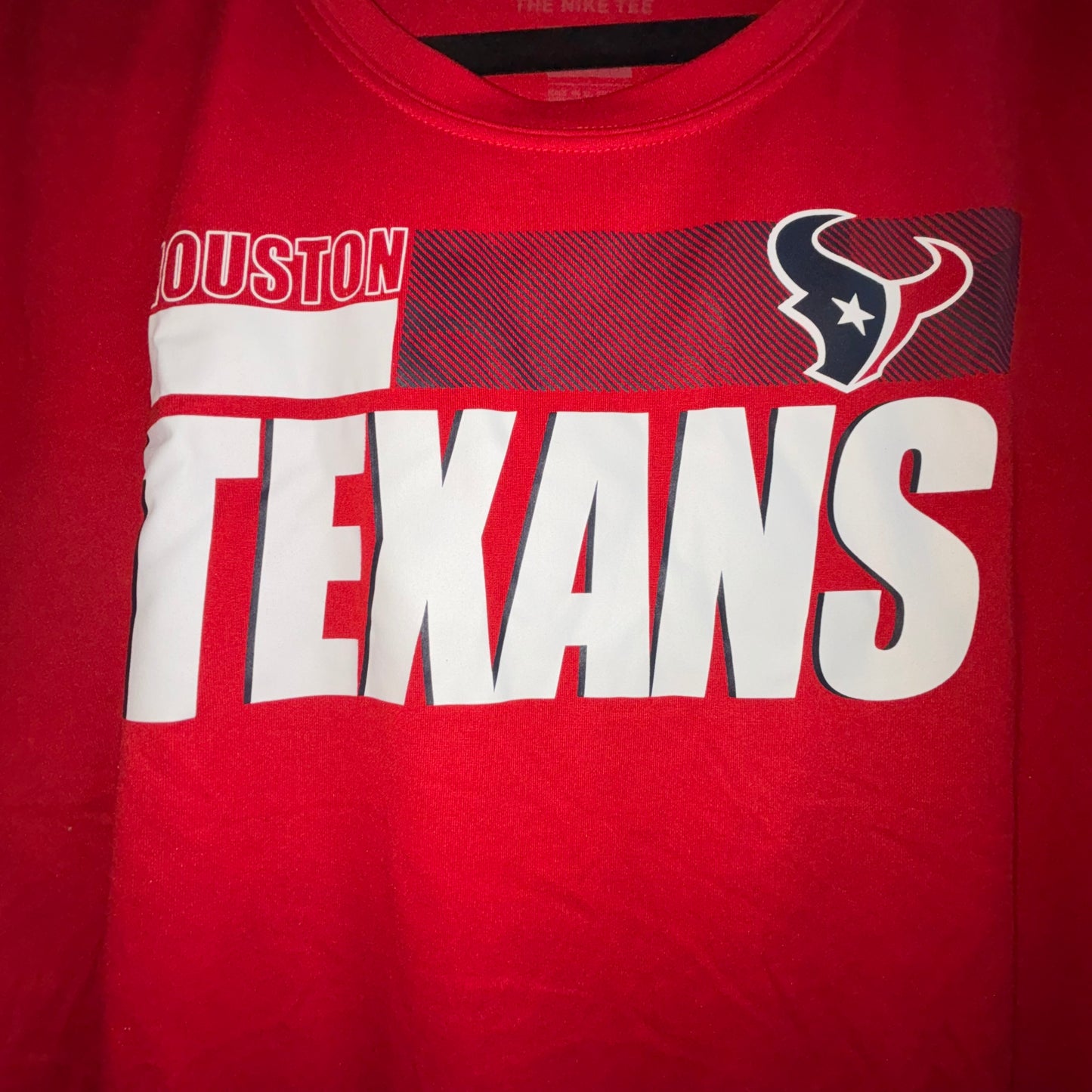 NFL Houston Texans Red The Nike Tee Dri-fit long sleeve shirt size 2XL