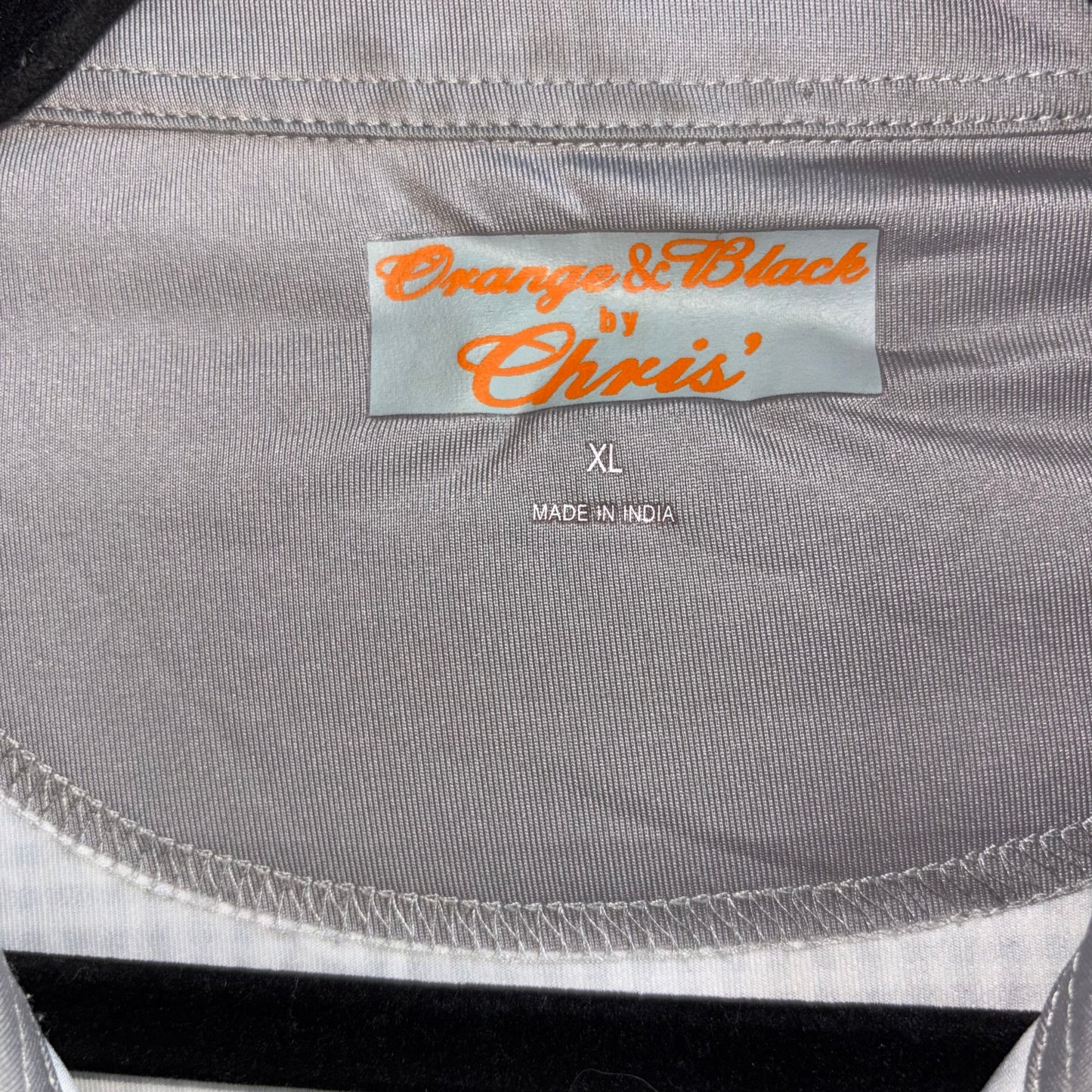 Oklahoma State University (OSU) Orange Logo White and Gray Plaid Men’s CL Polo Shirt