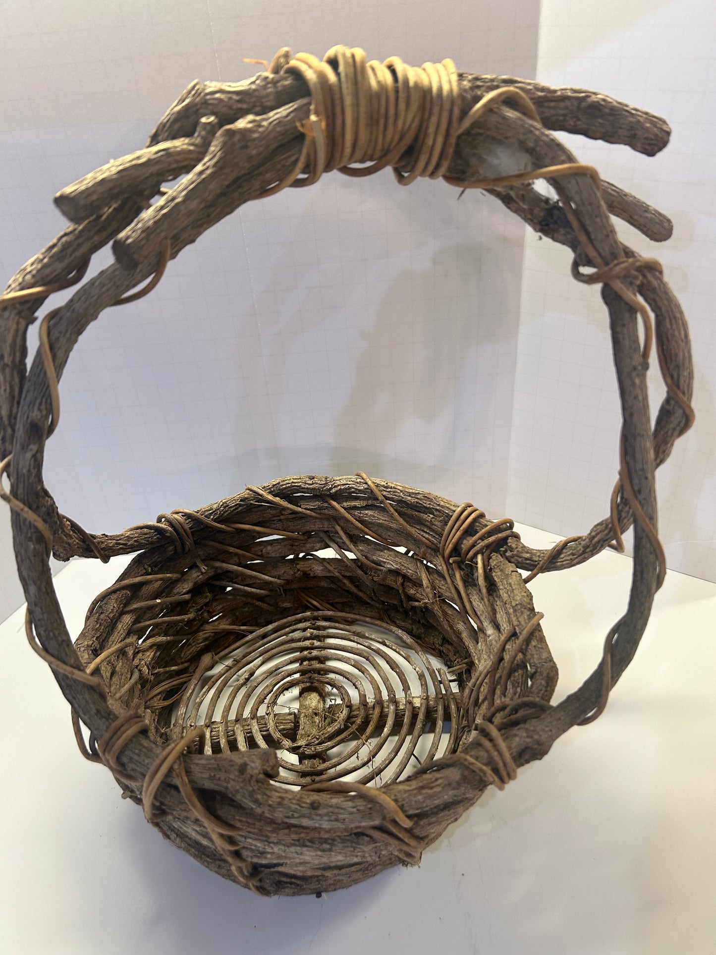 Handcrafted Wood Basket Home Decor