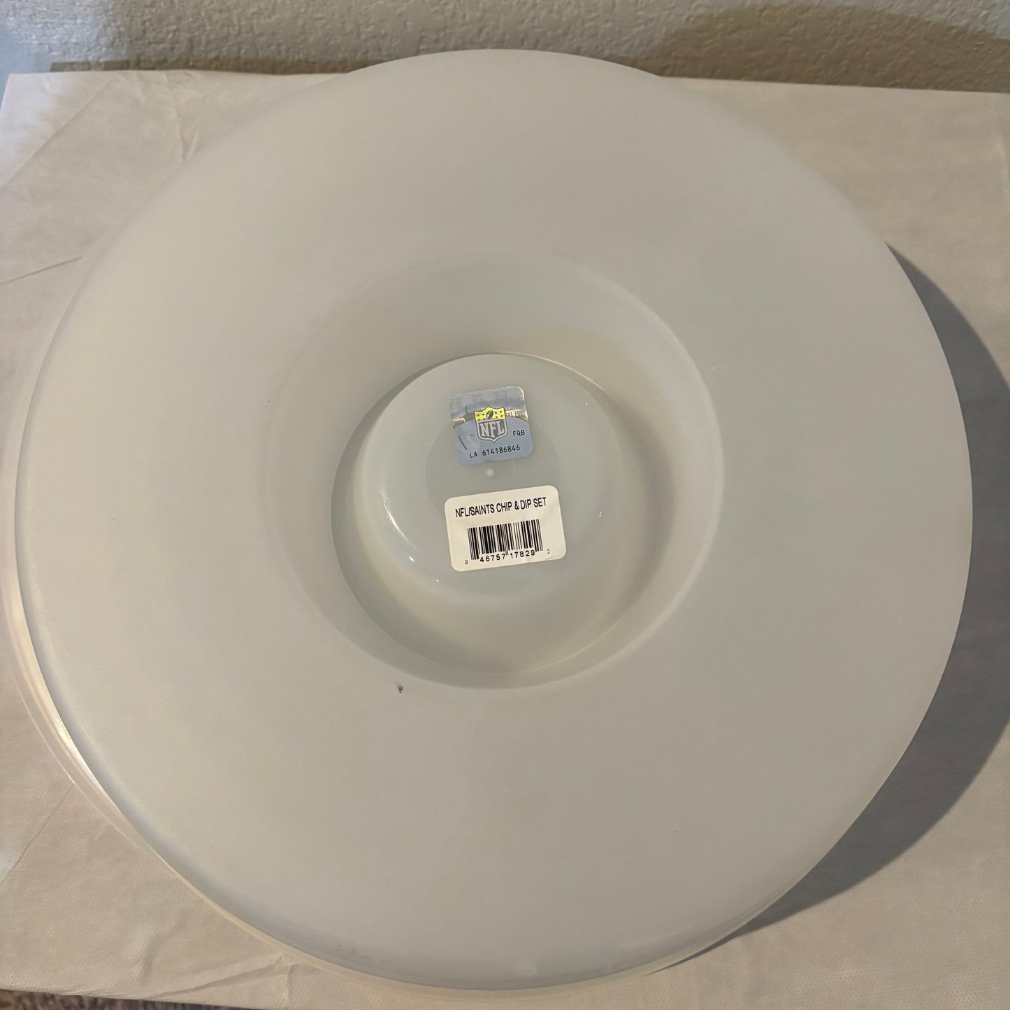 New Orleans Saints large chip/veggie and dip tray