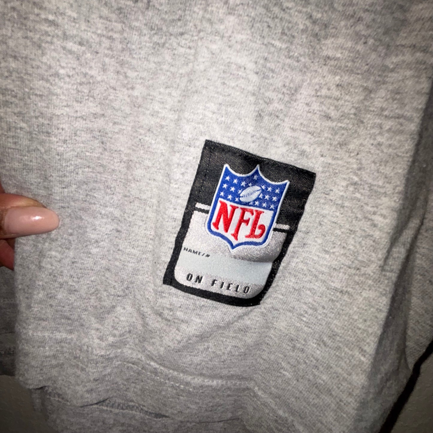 Vintage NFL Team Apparel, Indianapolis Colts gray with blue horseshoe logo, long sleeve shirt, size 2XL